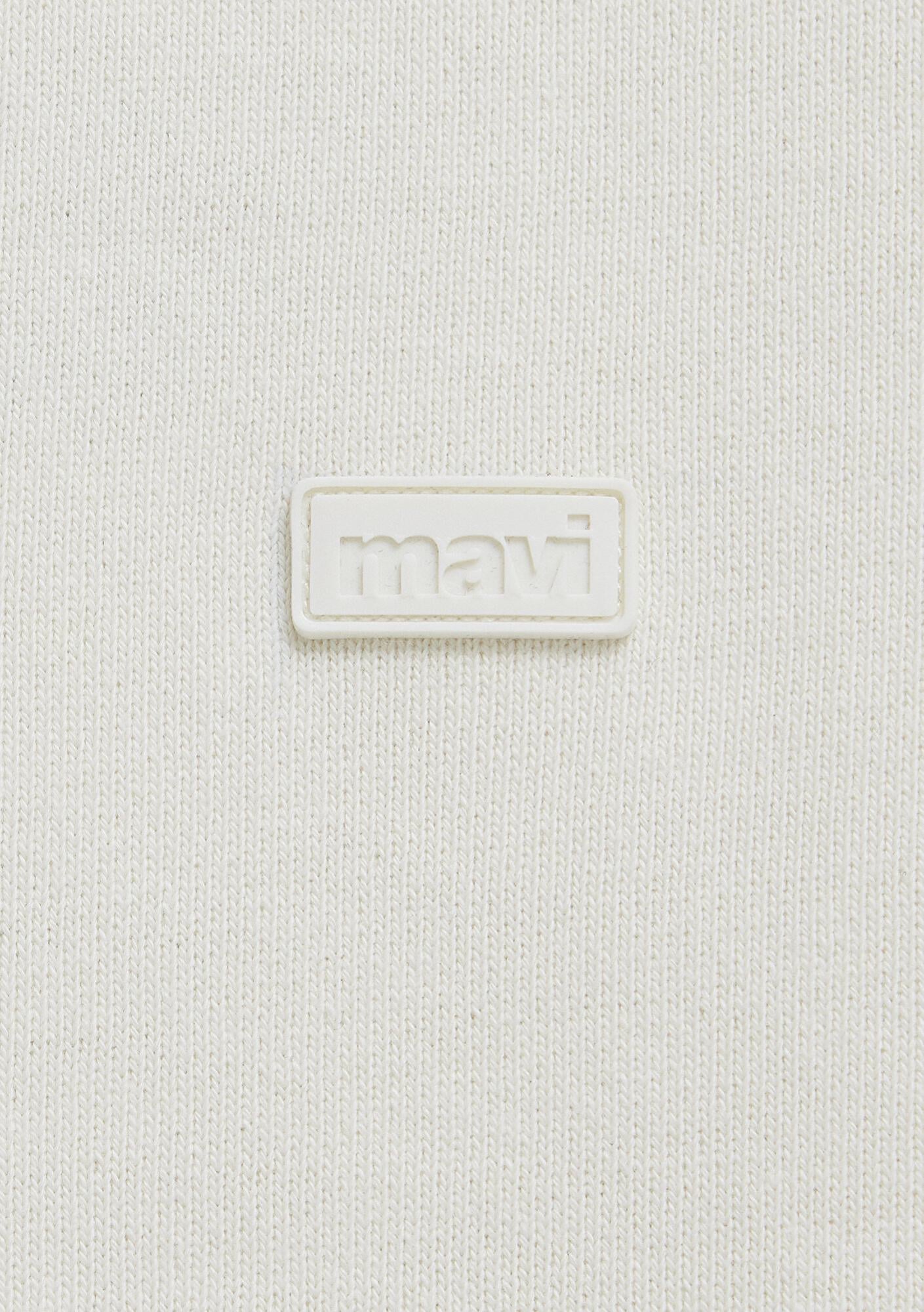 Mavi Bisiklet Yaka Ekru Sweatshirt 0S10550-71610
