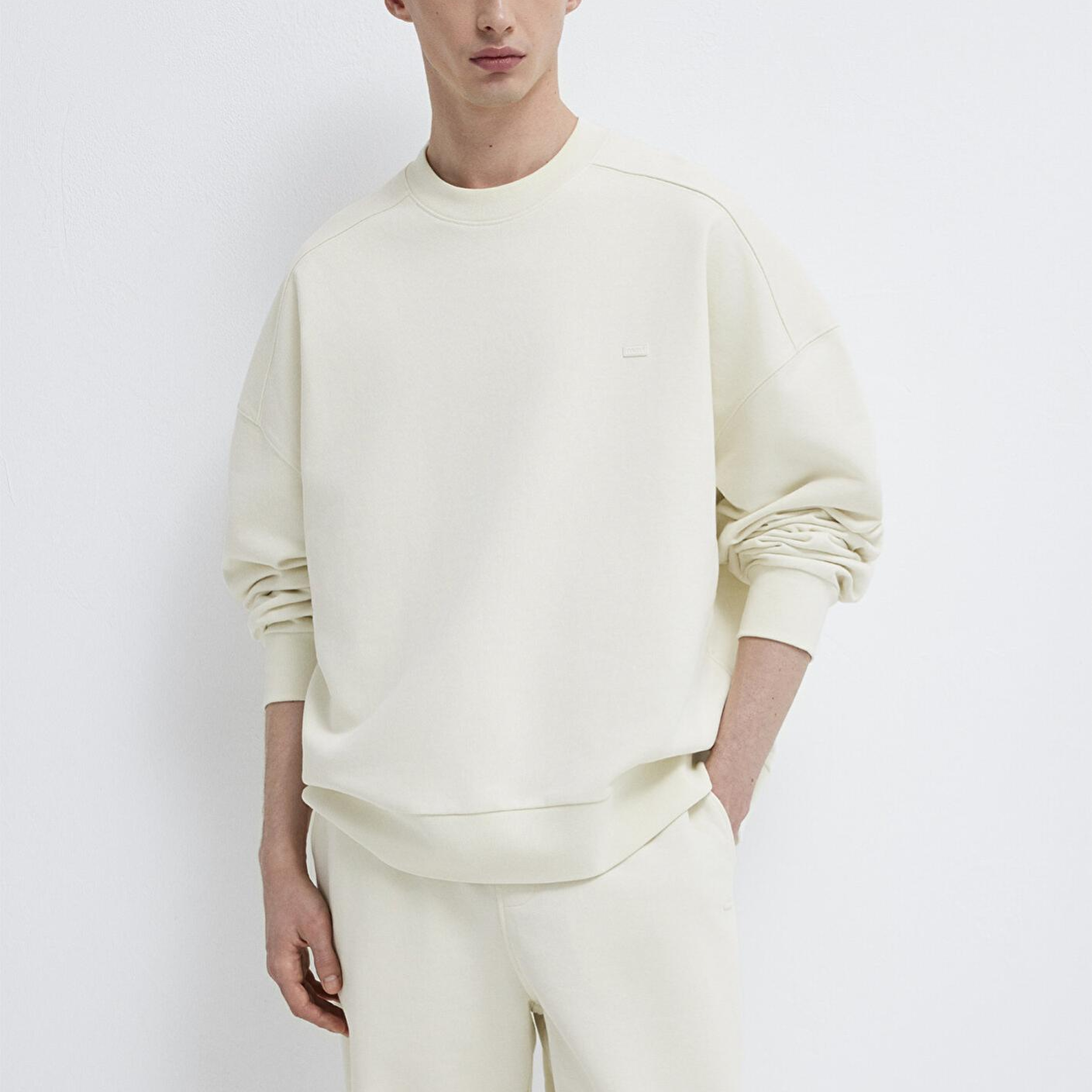 Mavi Bisiklet Yaka Ekru Sweatshirt 0S10550-71610