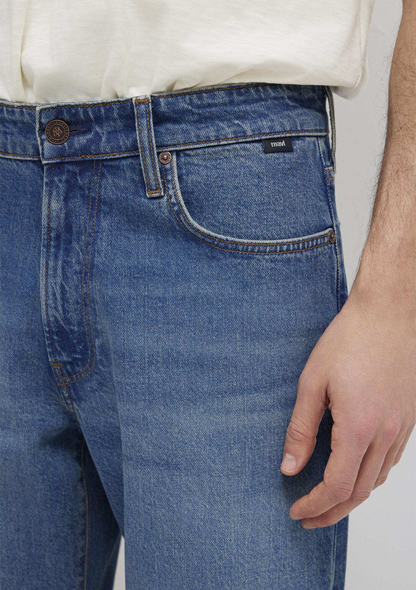 Mavi Marlon Classic Denim Puslu Indigo Mavisi Jean Pantolon 0019166-A2952