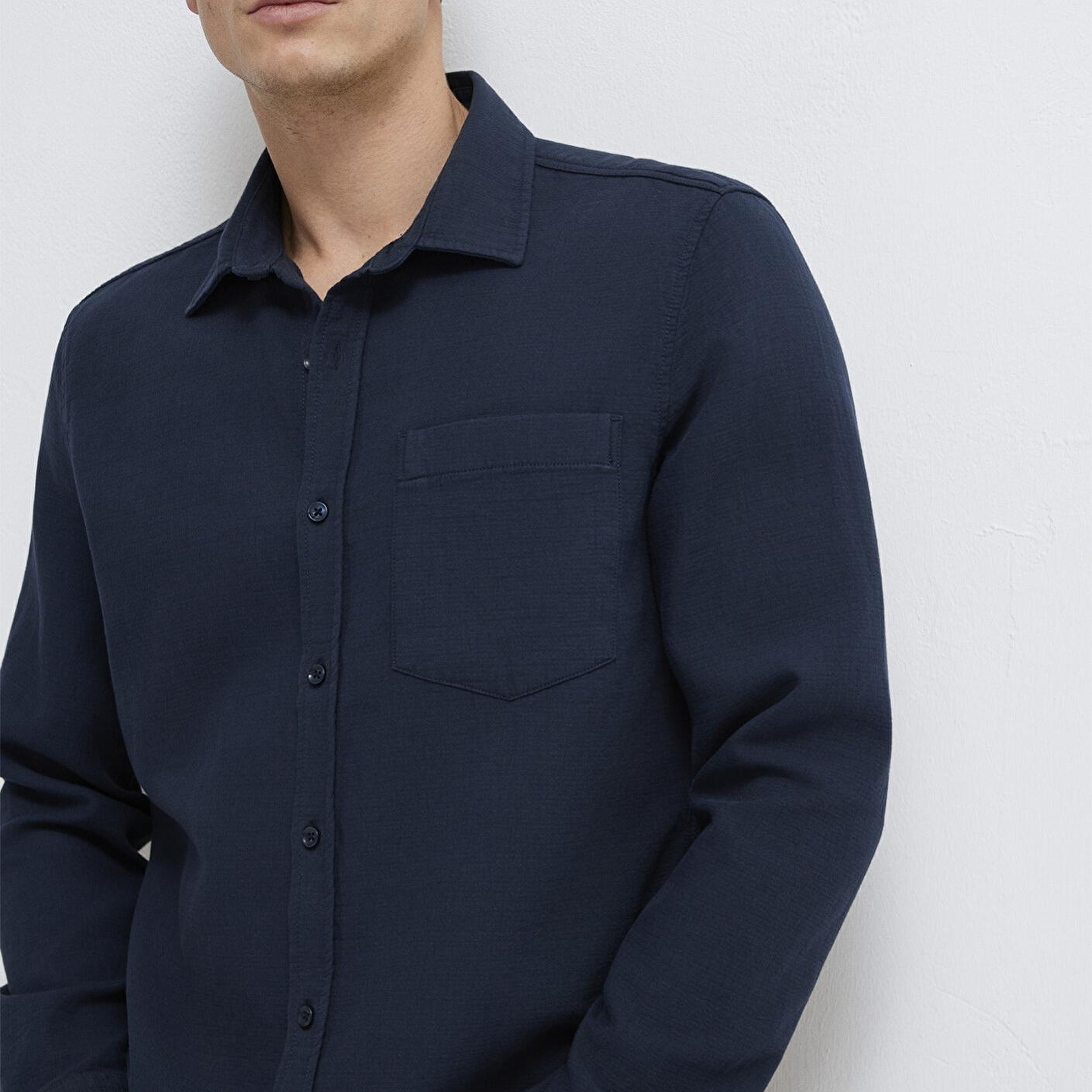 Mavi Cepli Lacivert Gömlek Regular Fit / Normal Kesim 0211898-86623