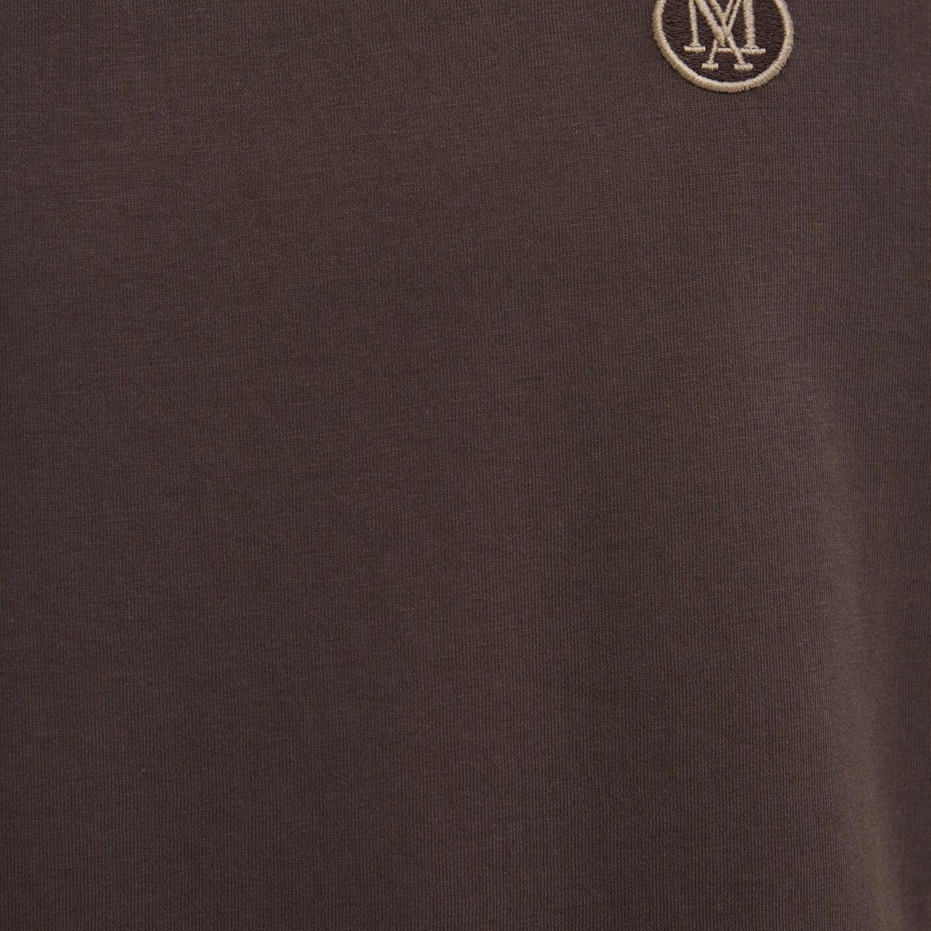 Mavi Mavi Logo İşlemeli Kahverengi Basic Tişört Loose Fit / Bol Rahat Kesim 067074-70251