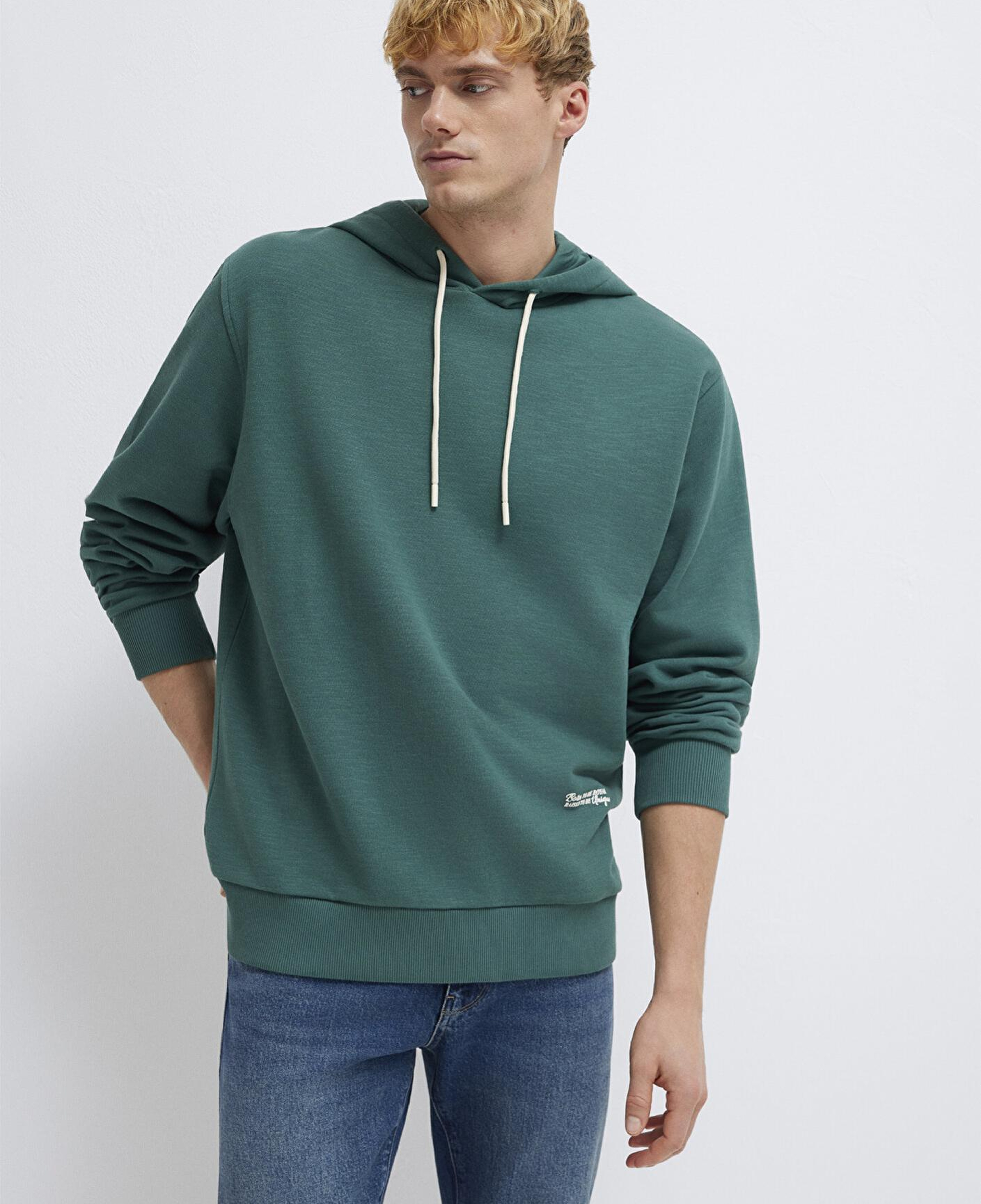 Mavi Kapüşonlu Yeşil Sweatshirt 0S10534-71930