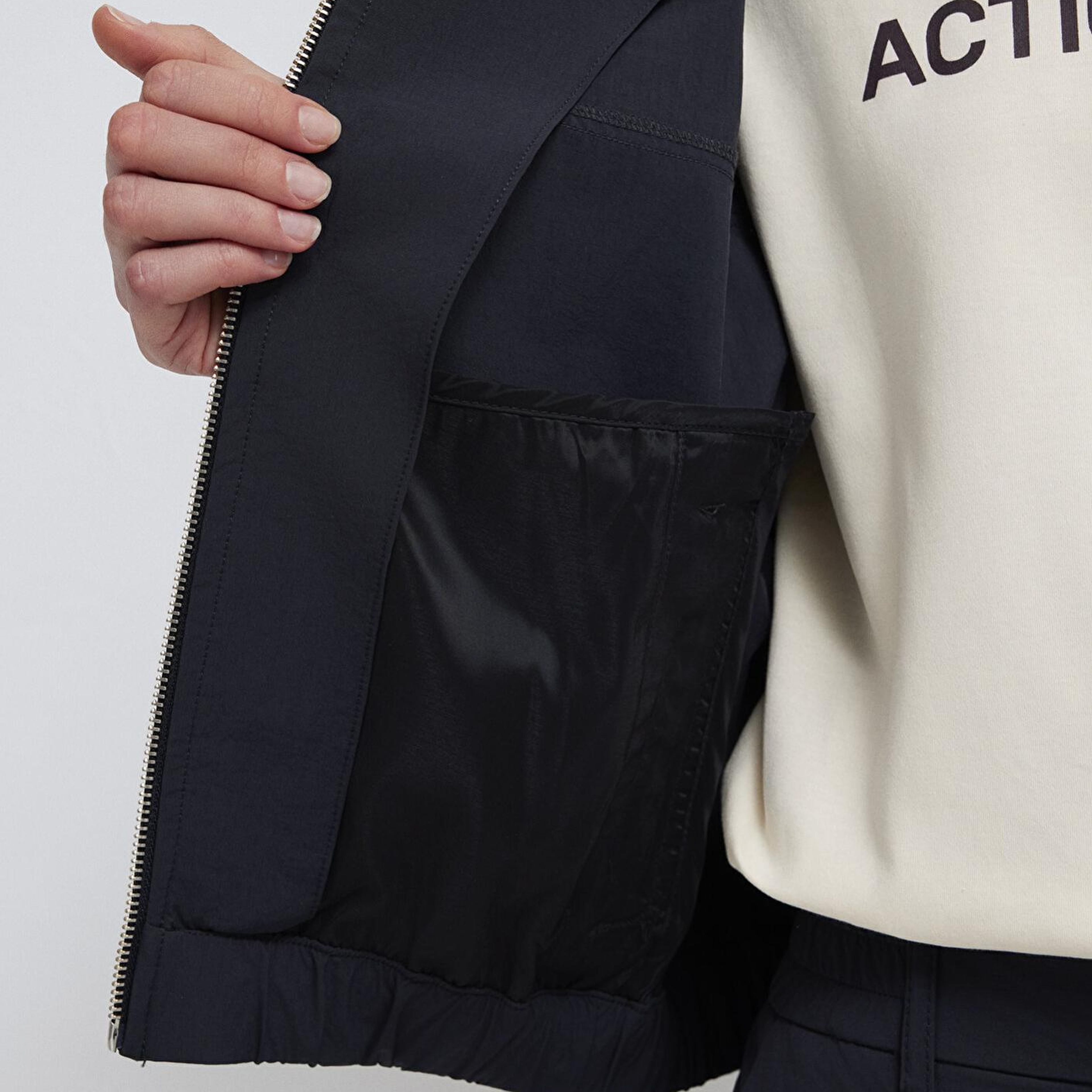 Mavi Dik Yaka Antrasit İnce Ceket Loose Fit / Bol Rahat Kesim 1211507-900