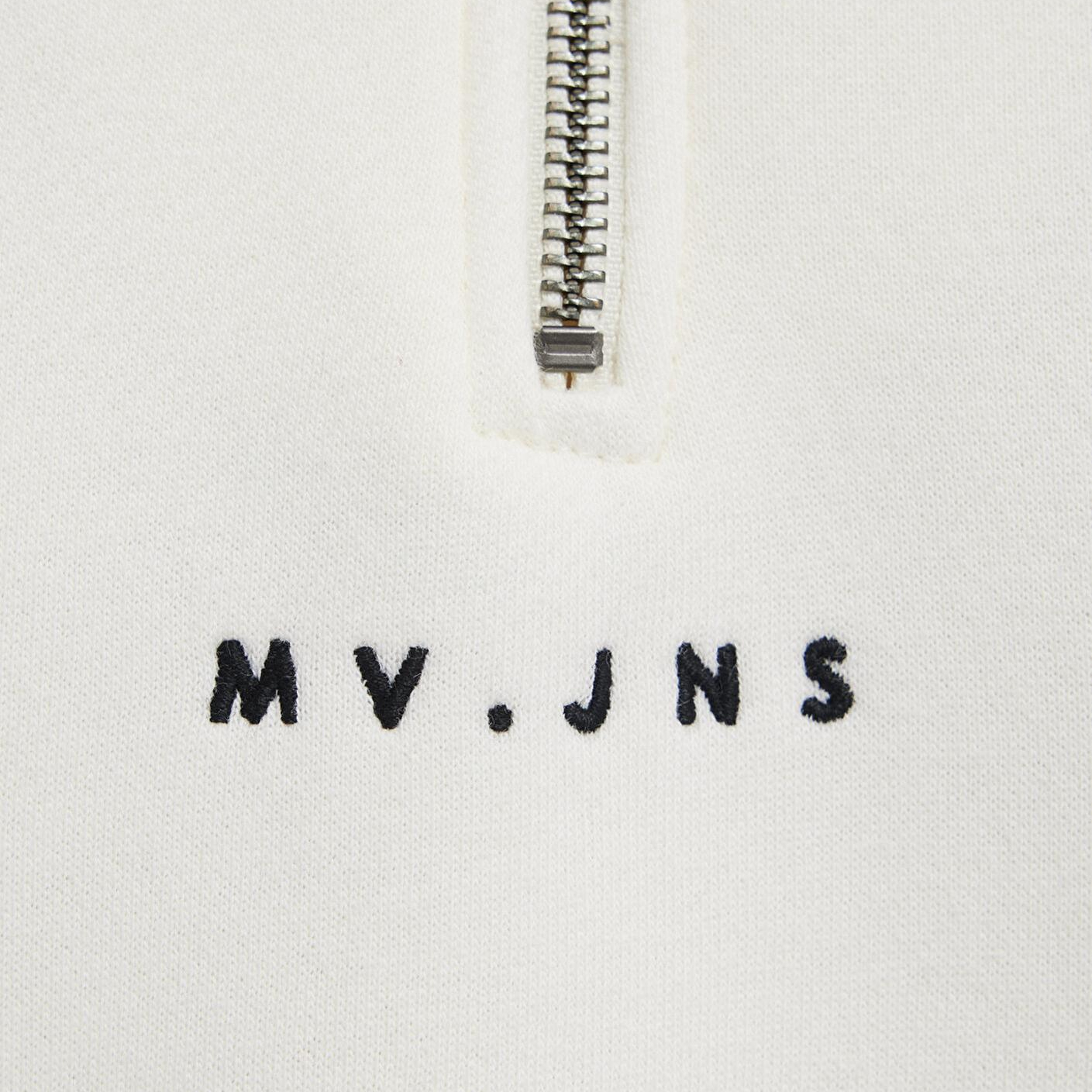 Mavi MVJNS Nakışlı Yarı Fermuarlı Ekru Sweatshirt 1S10533-89145