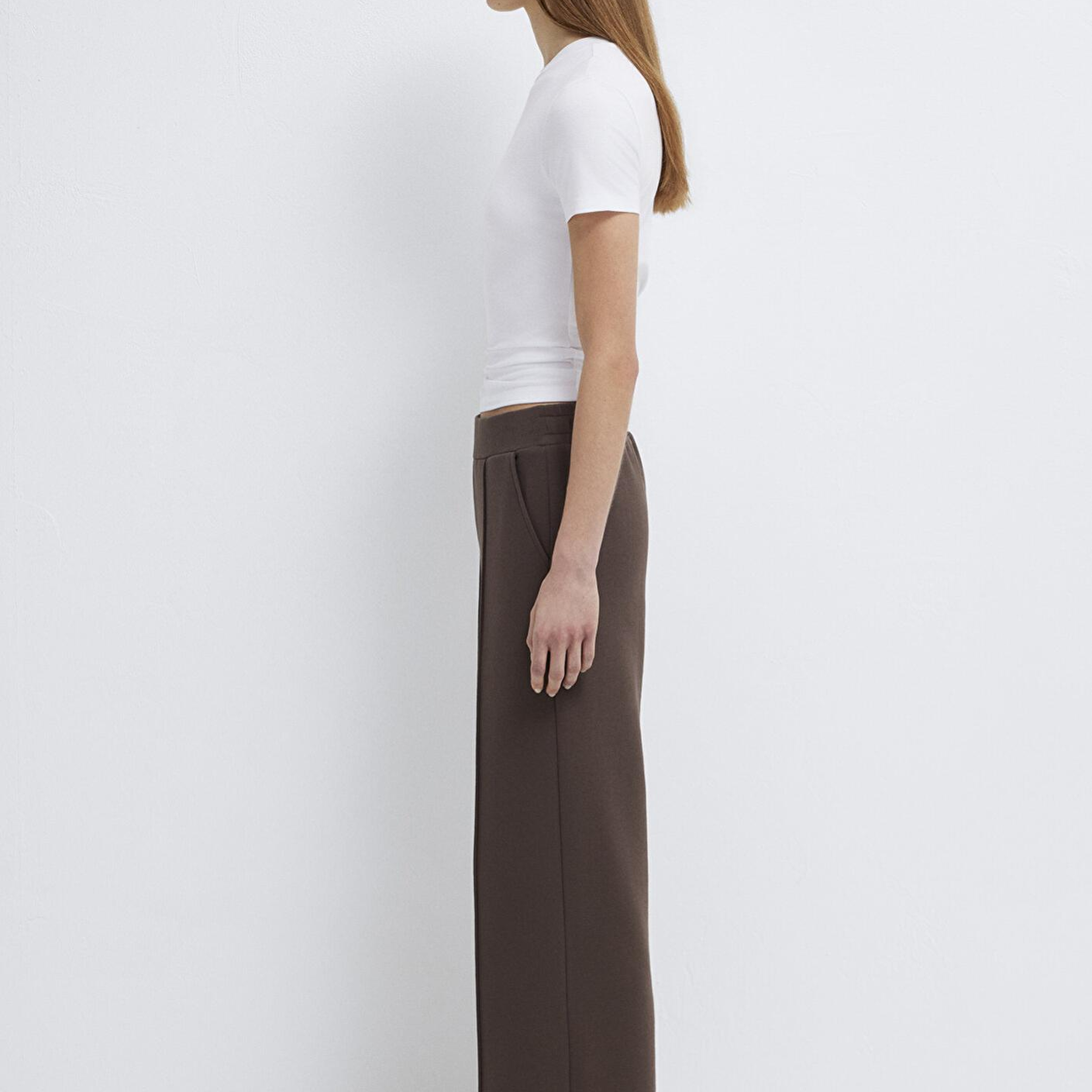 Mavi Kahverengi Geniş Paça Pantolon 1011156-71603