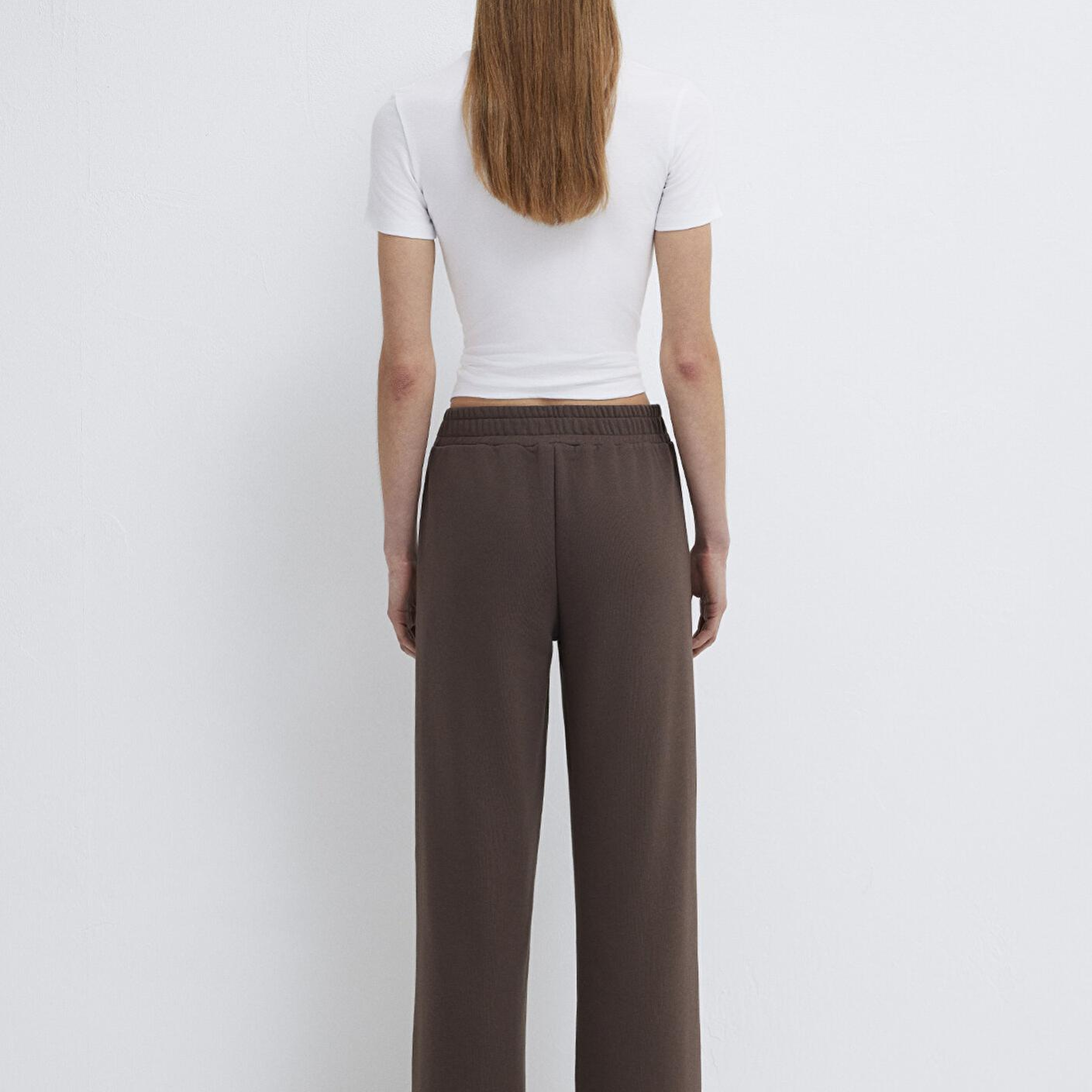 Mavi Kahverengi Geniş Paça Pantolon 1011156-71603