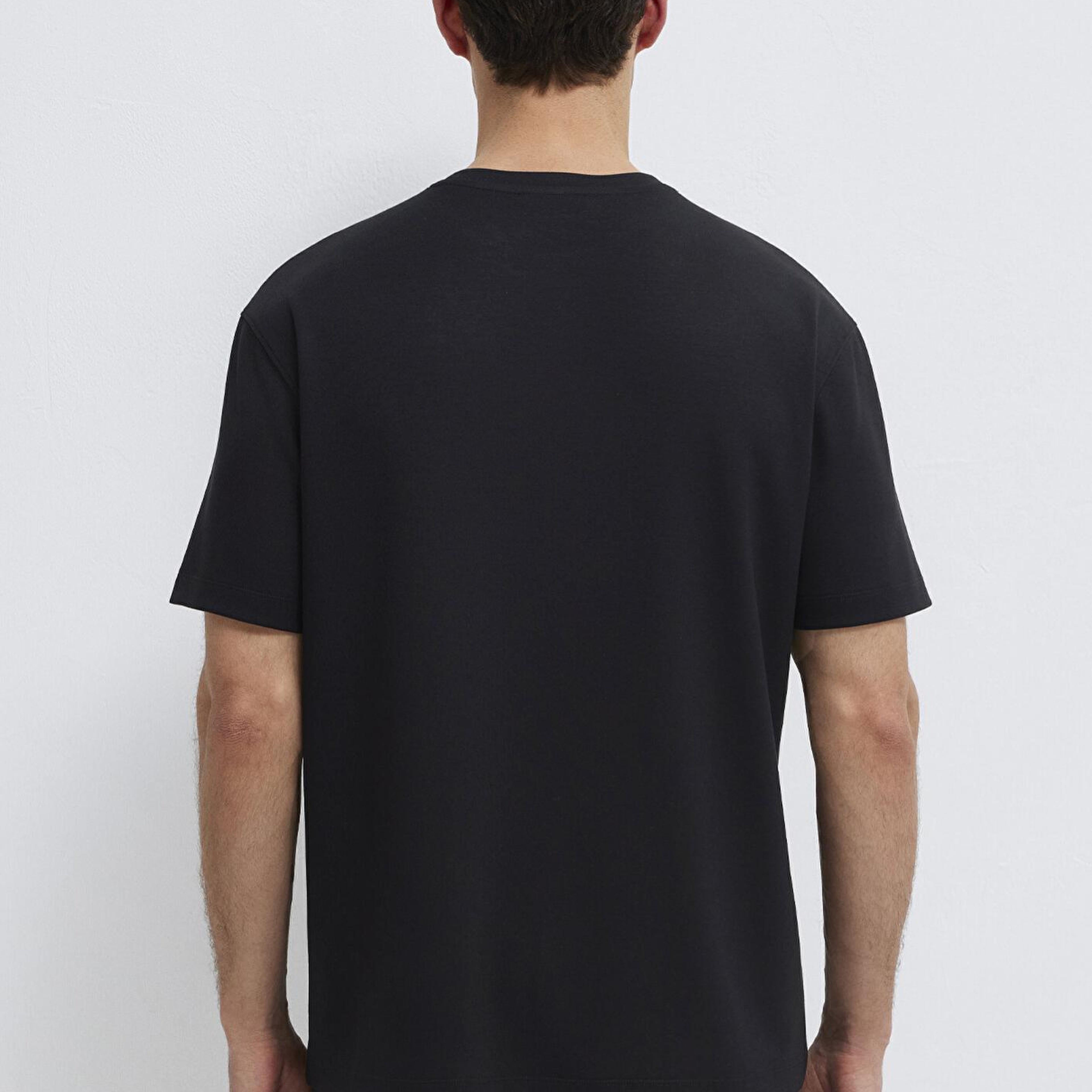 Mavi Siyah Tişört Loose Fit / Bol Rahat Kesim 0613467-900