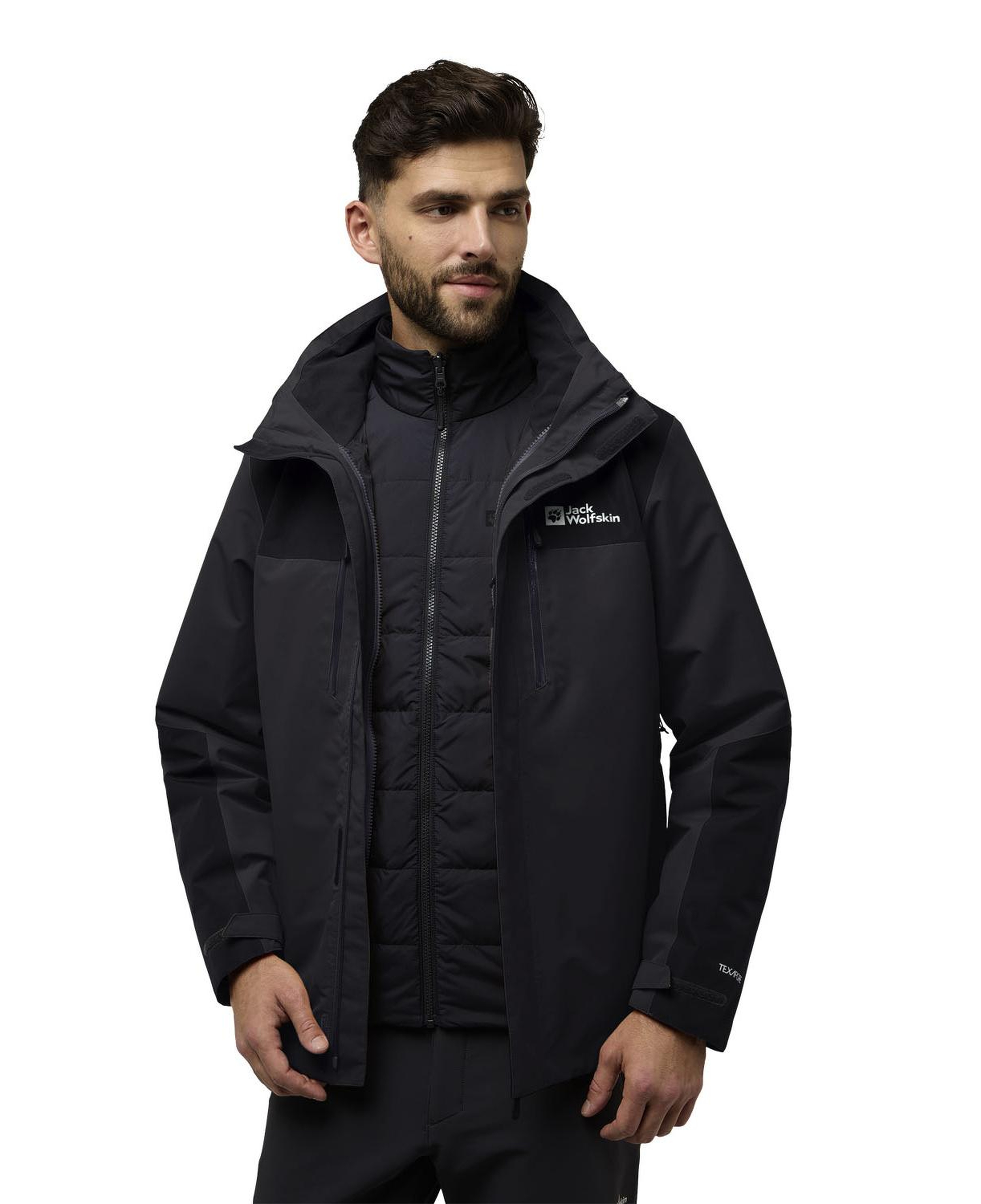 Jack Wolfskin Jasper 3in1 Erkek Gri Outdoor Ceketi