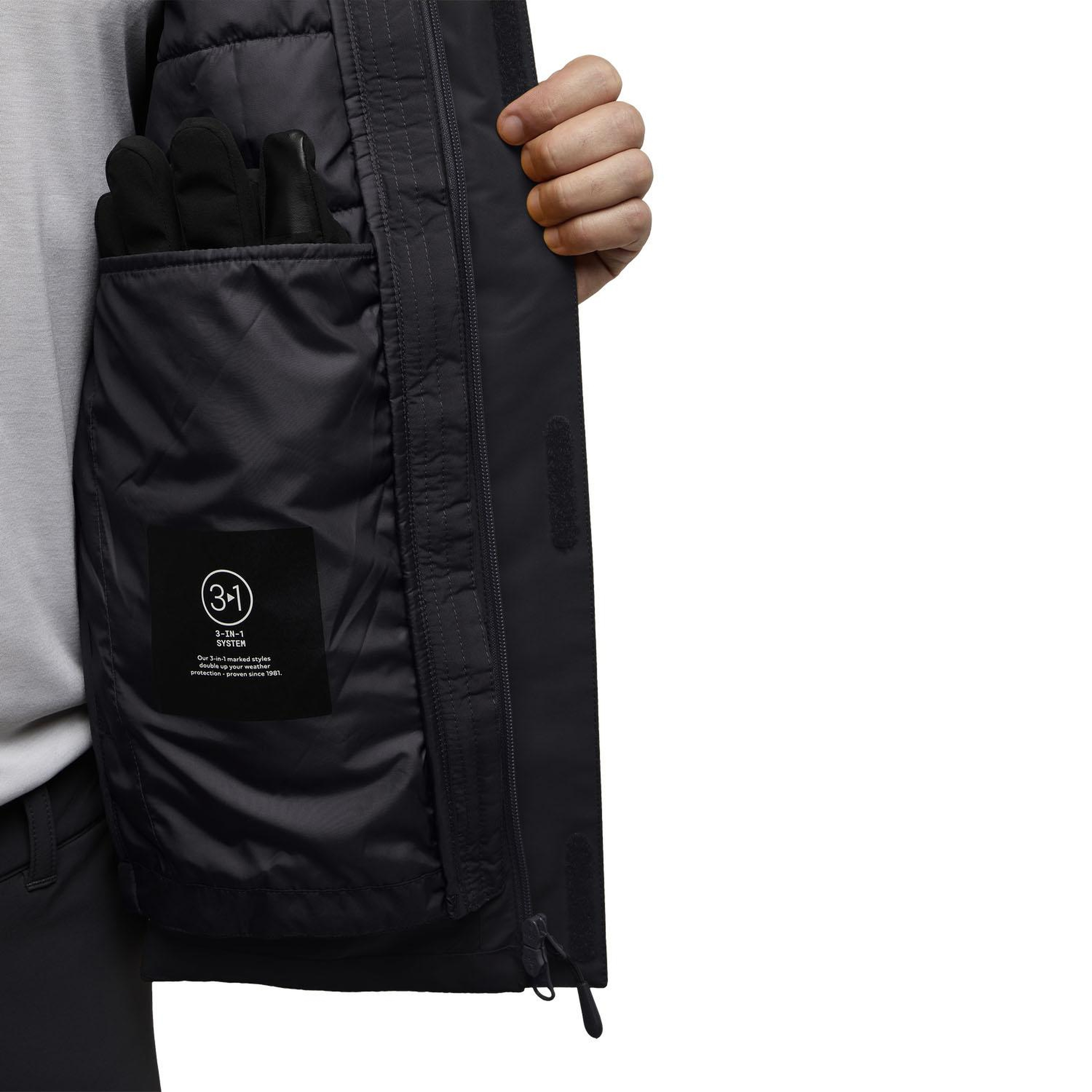 Jack Wolfskin Jasper 3in1 Erkek Gri Outdoor Ceketi