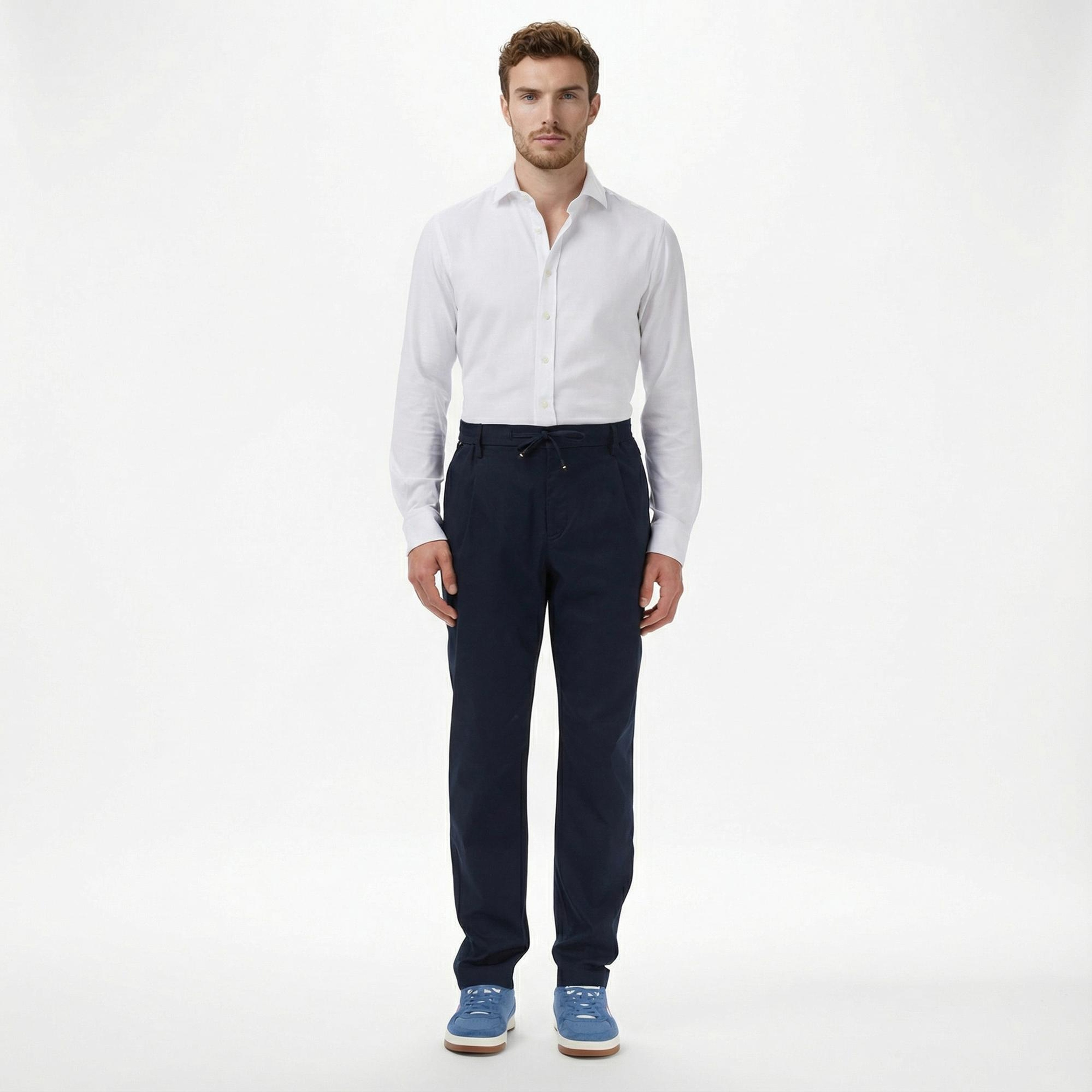 Tommy Hilfiger Harlem Tech Twill Erkek Lacivert Pantolon