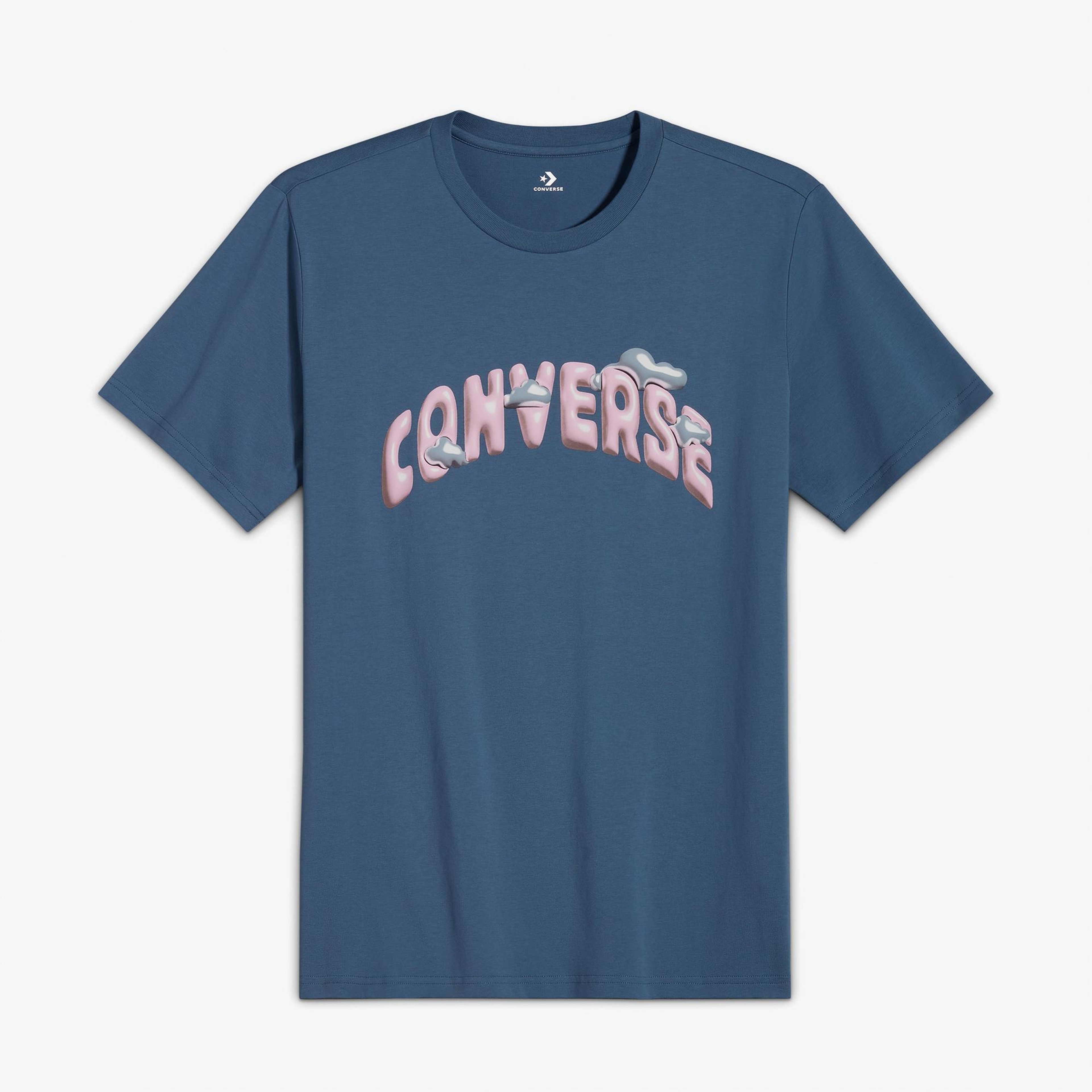 Converse Erkek Baskılı Mavi T-Shirt