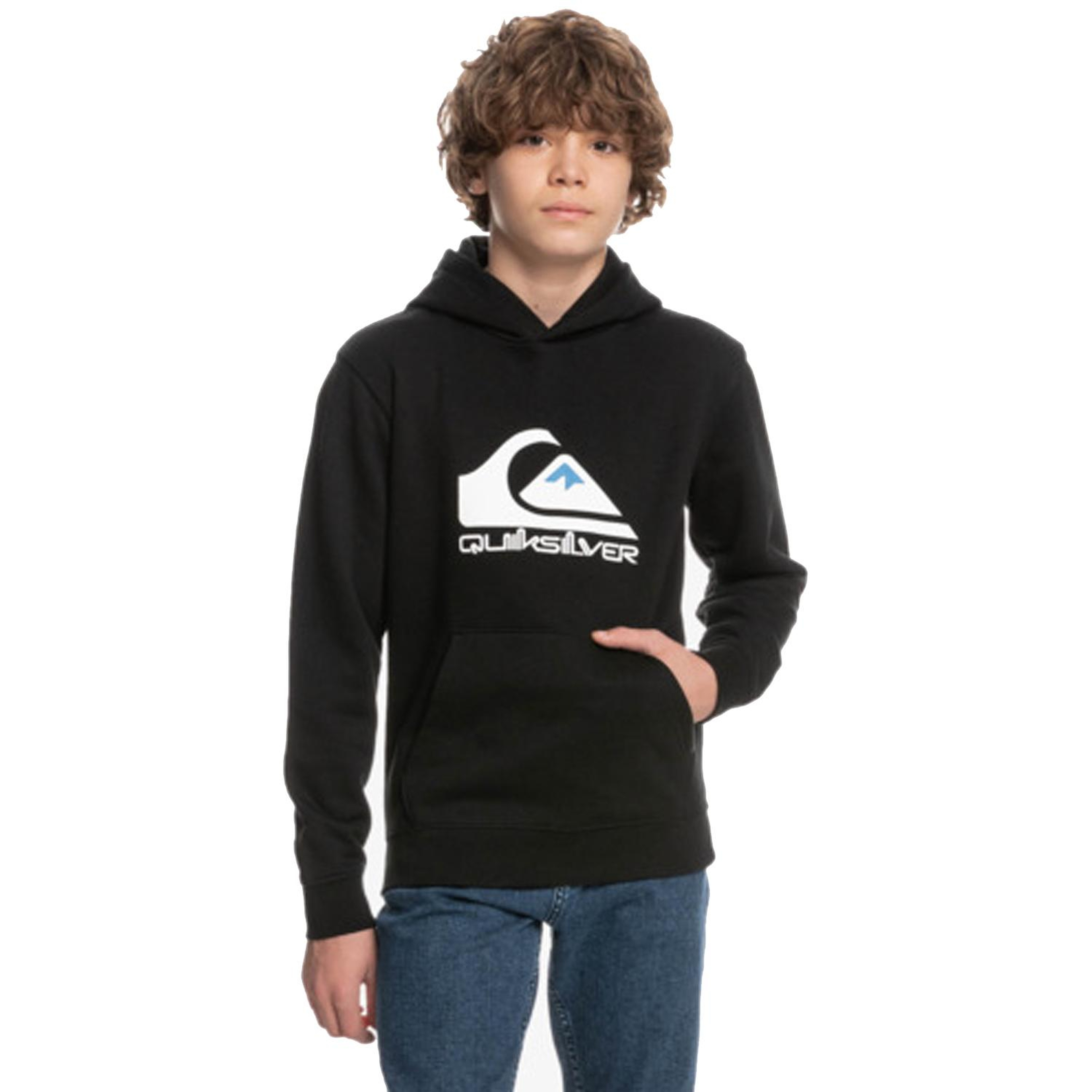 Quiksilver Big Logo Youth Erkek Çocuk Sweatshirt Siyah