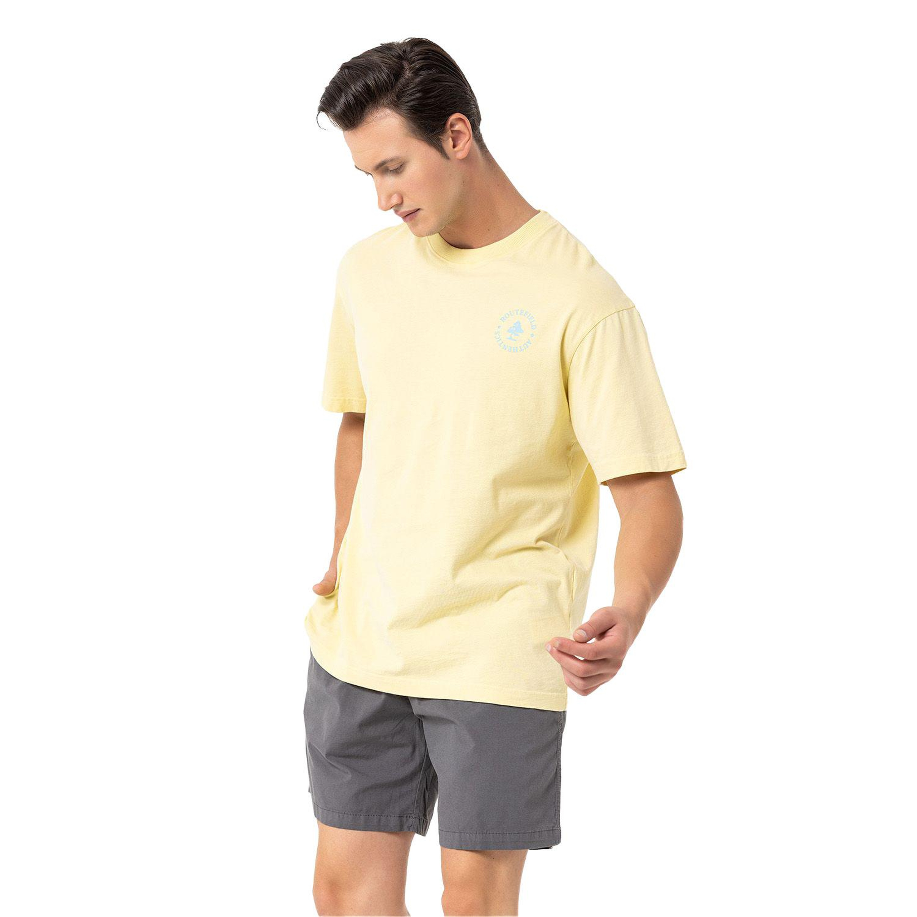 Routefield Typo Erkek Sarı Tişört