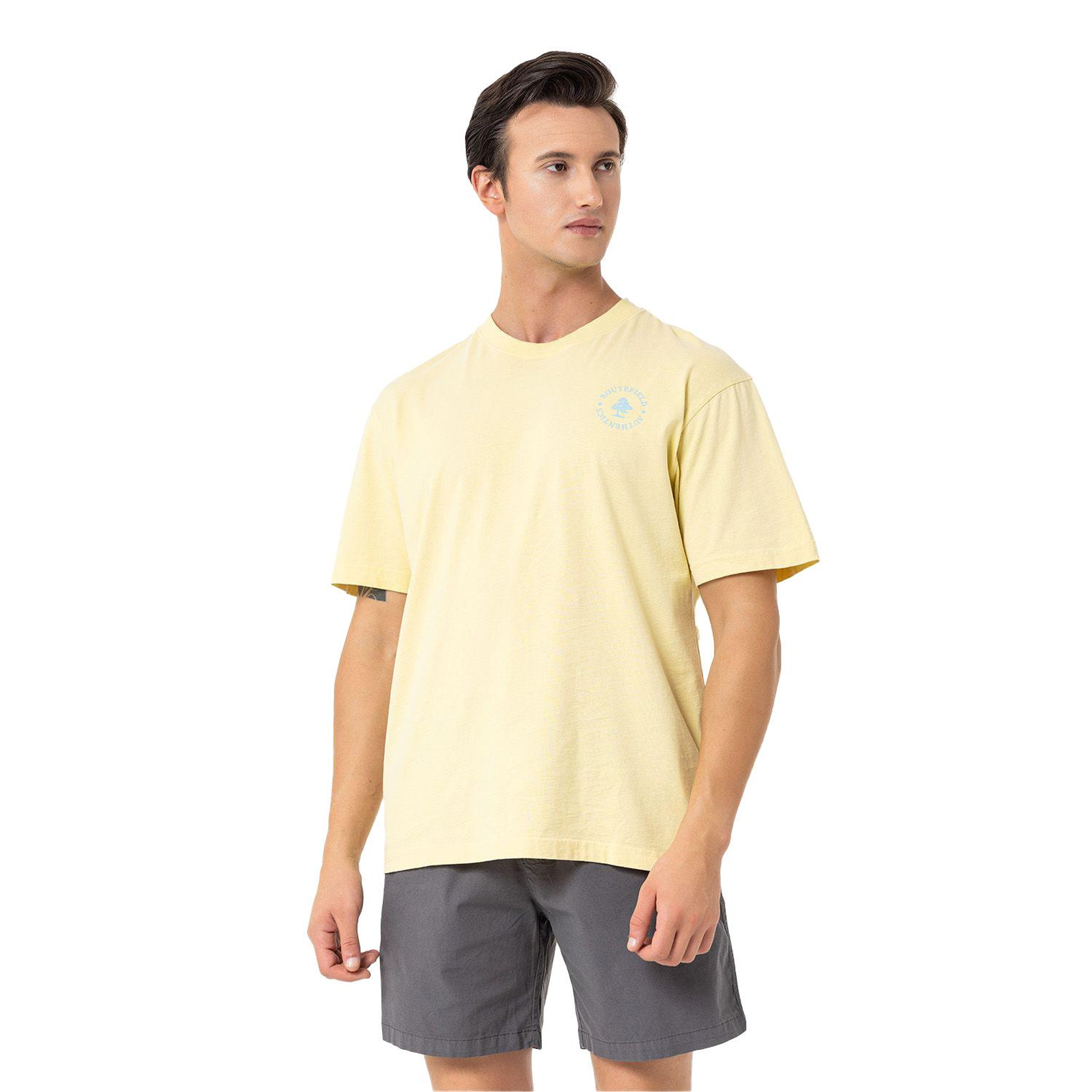 Routefield Typo Erkek Sarı Tişört