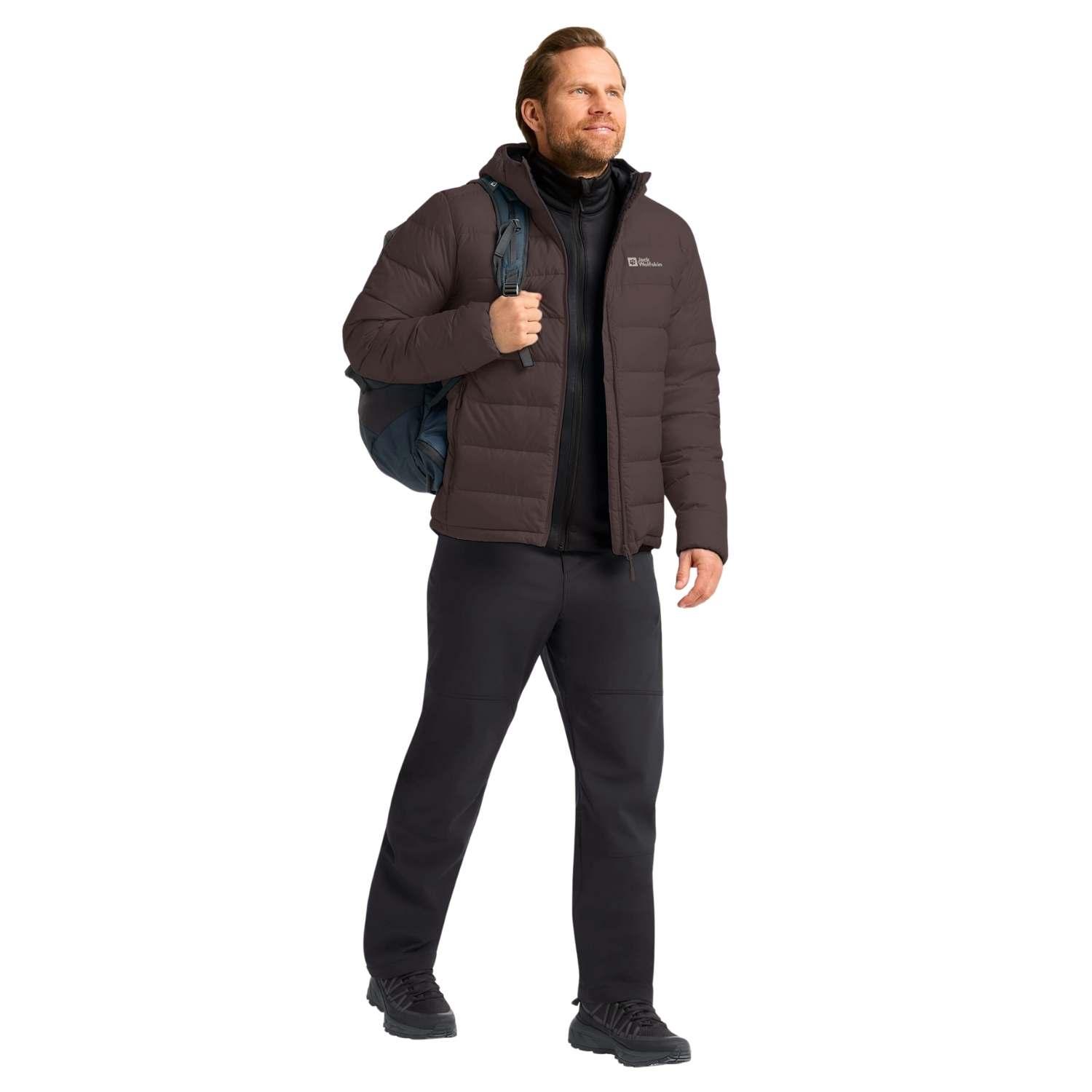 Jack Wolfskin Ather Down Hoody Rds Erkek Kahverengi Outdoor Ceketi