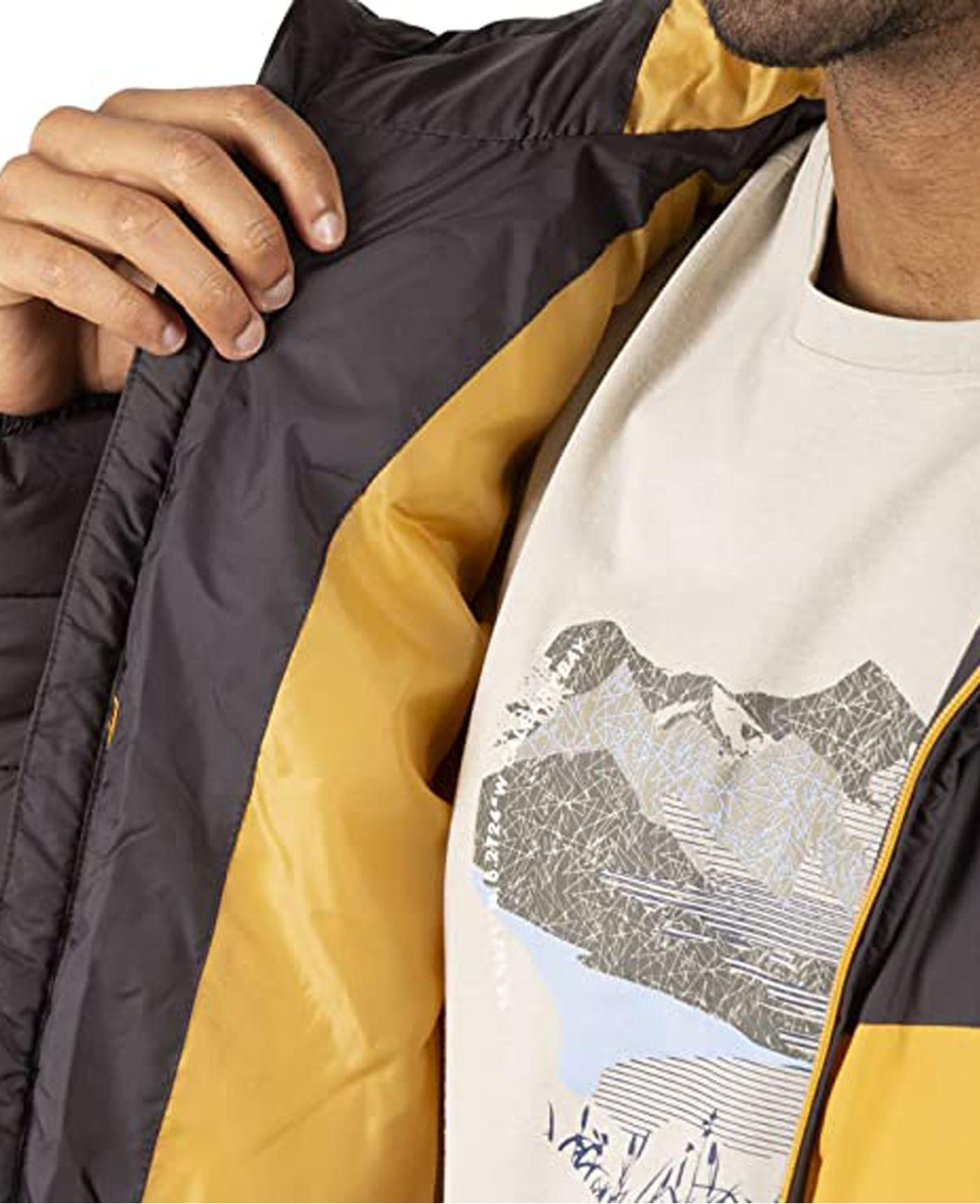 Trespass Oskar - Padded Erkek Sarı Outdoor Ceketi