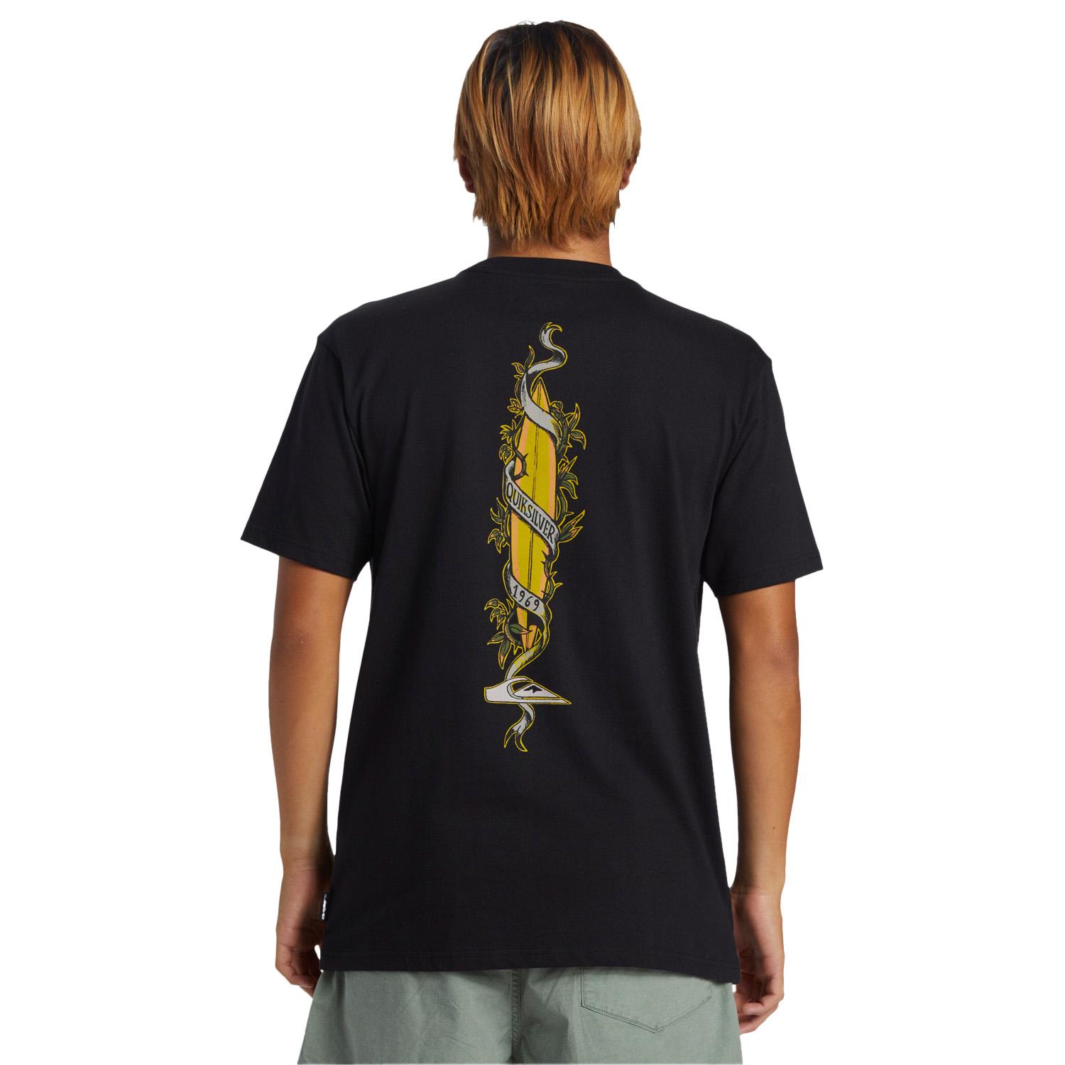 Quiksilver Step Up Mor Erkek Siyah Tişört