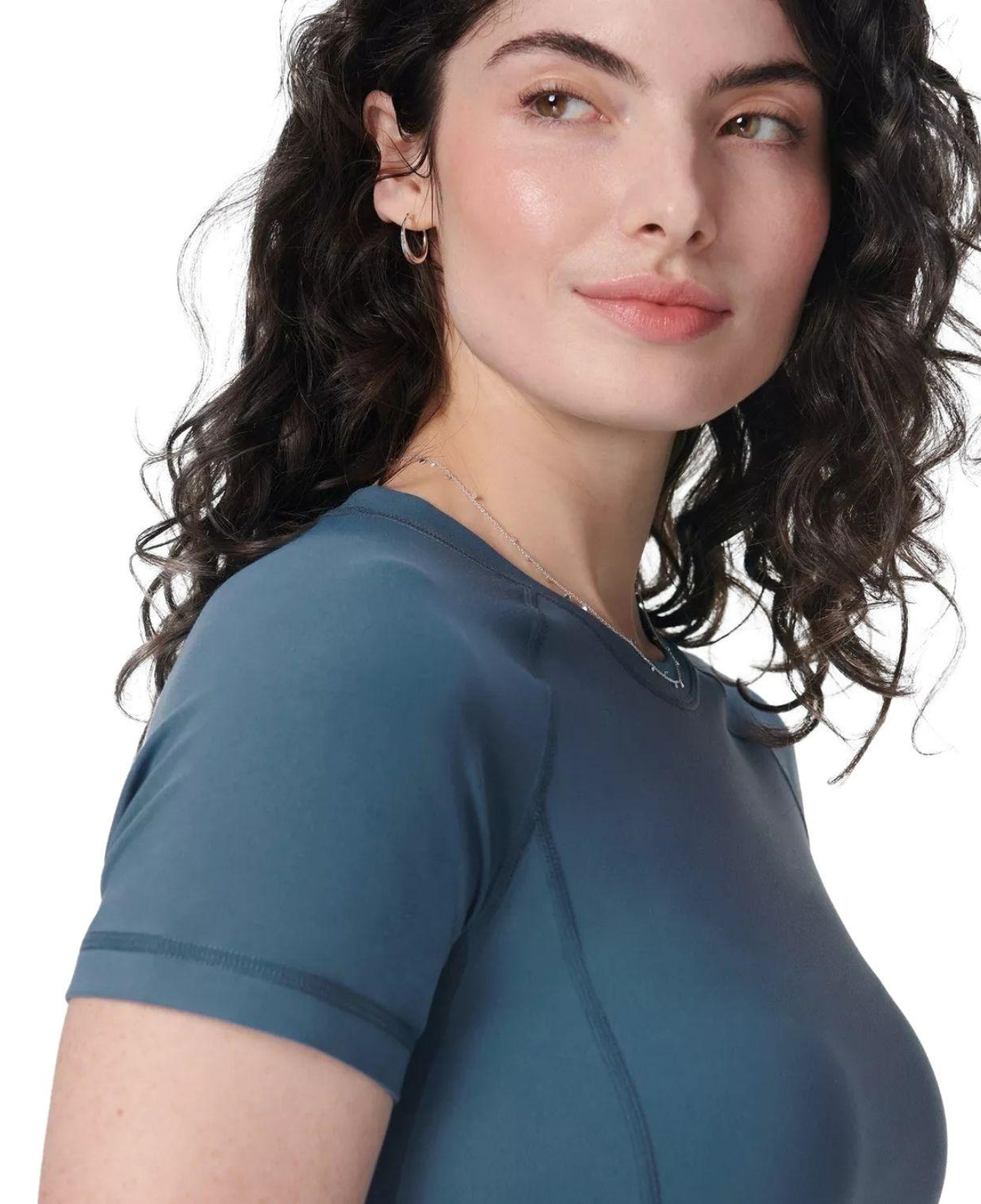 Sweaty Betty All Day Cropped Kadın Mavi Tişört