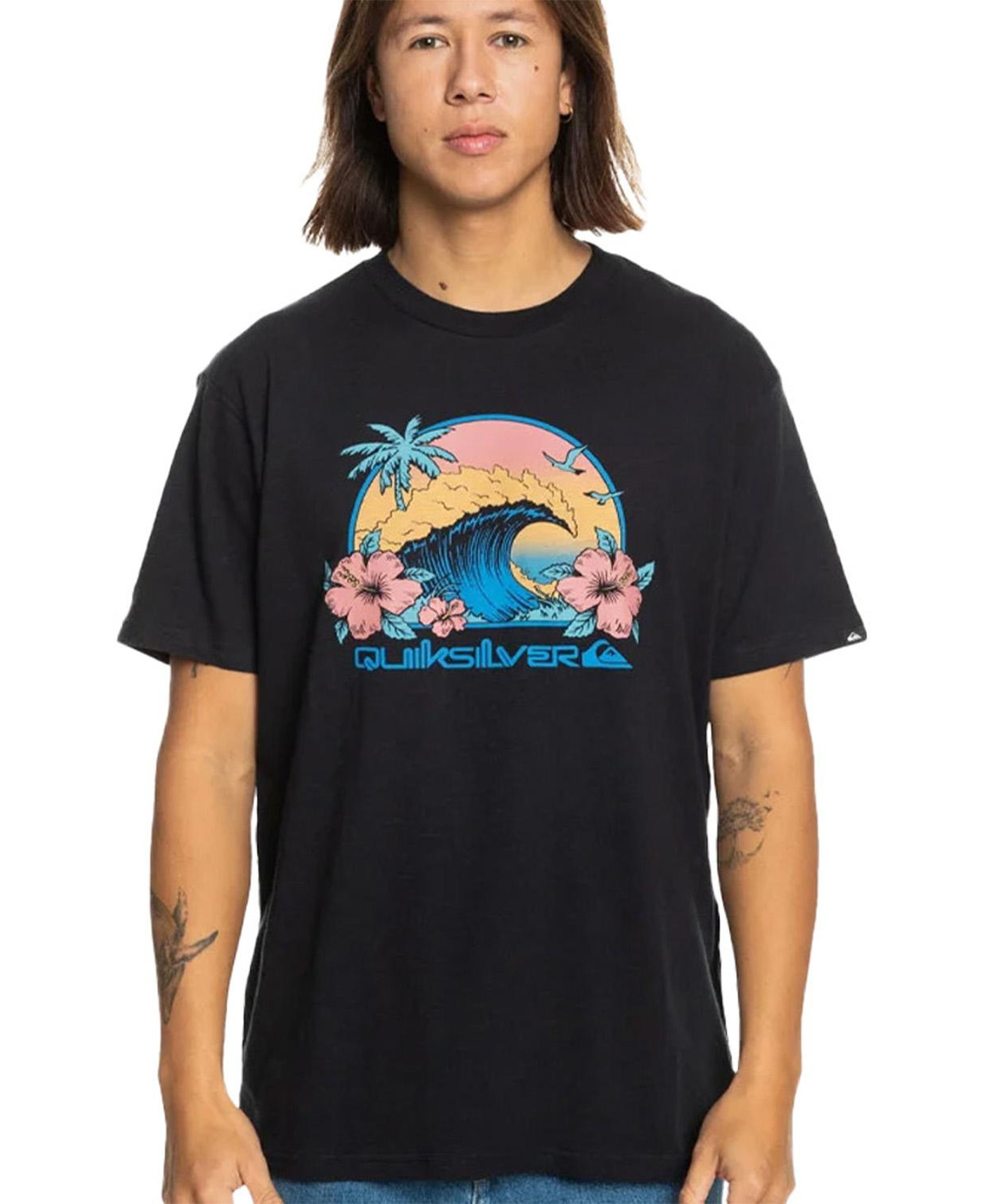 Quiksilver Riding Today Erkek Siyah Tişört