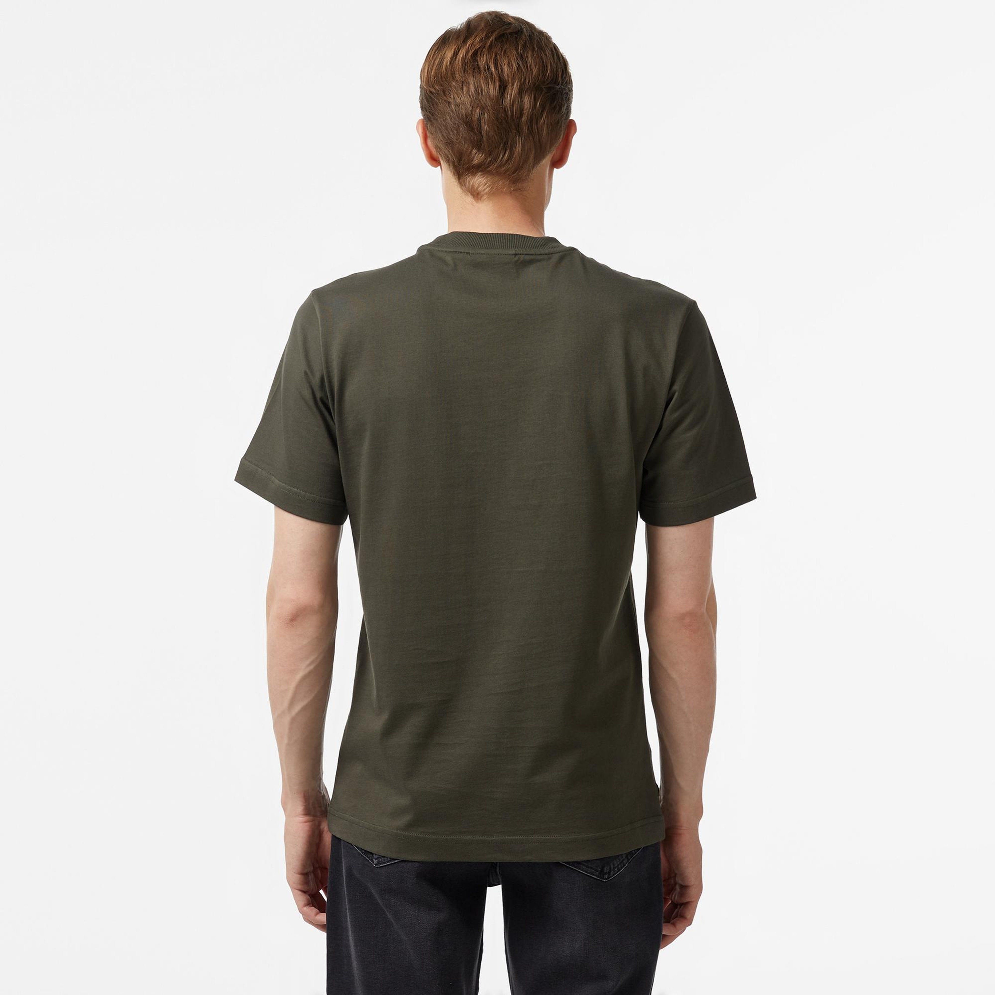Lacoste Erkek Regular Fit Bisiklet Yaka Baskılı Haki T-Shirt