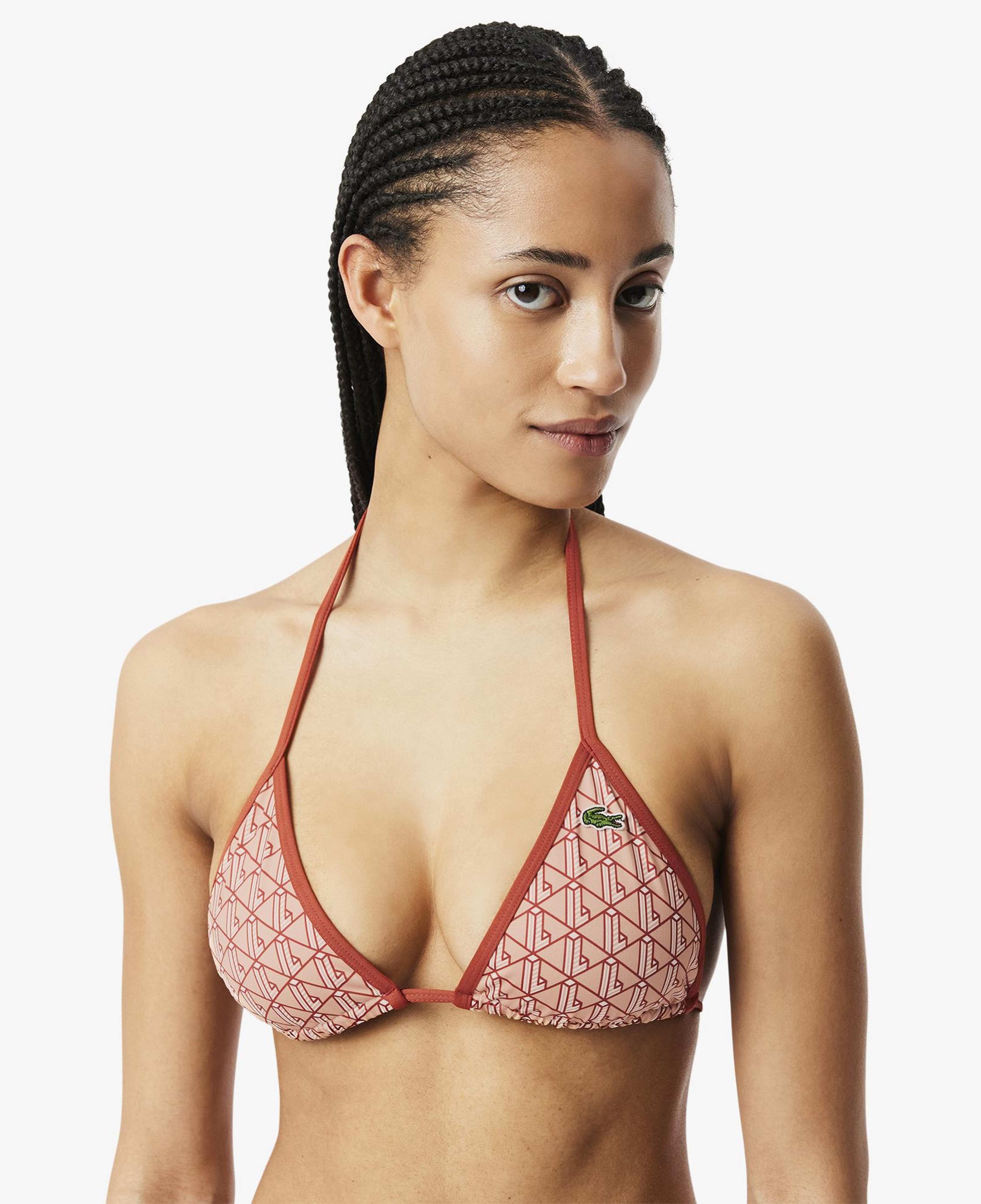 Lacoste Kadın Monogram Kırmızı Bikini Üstü