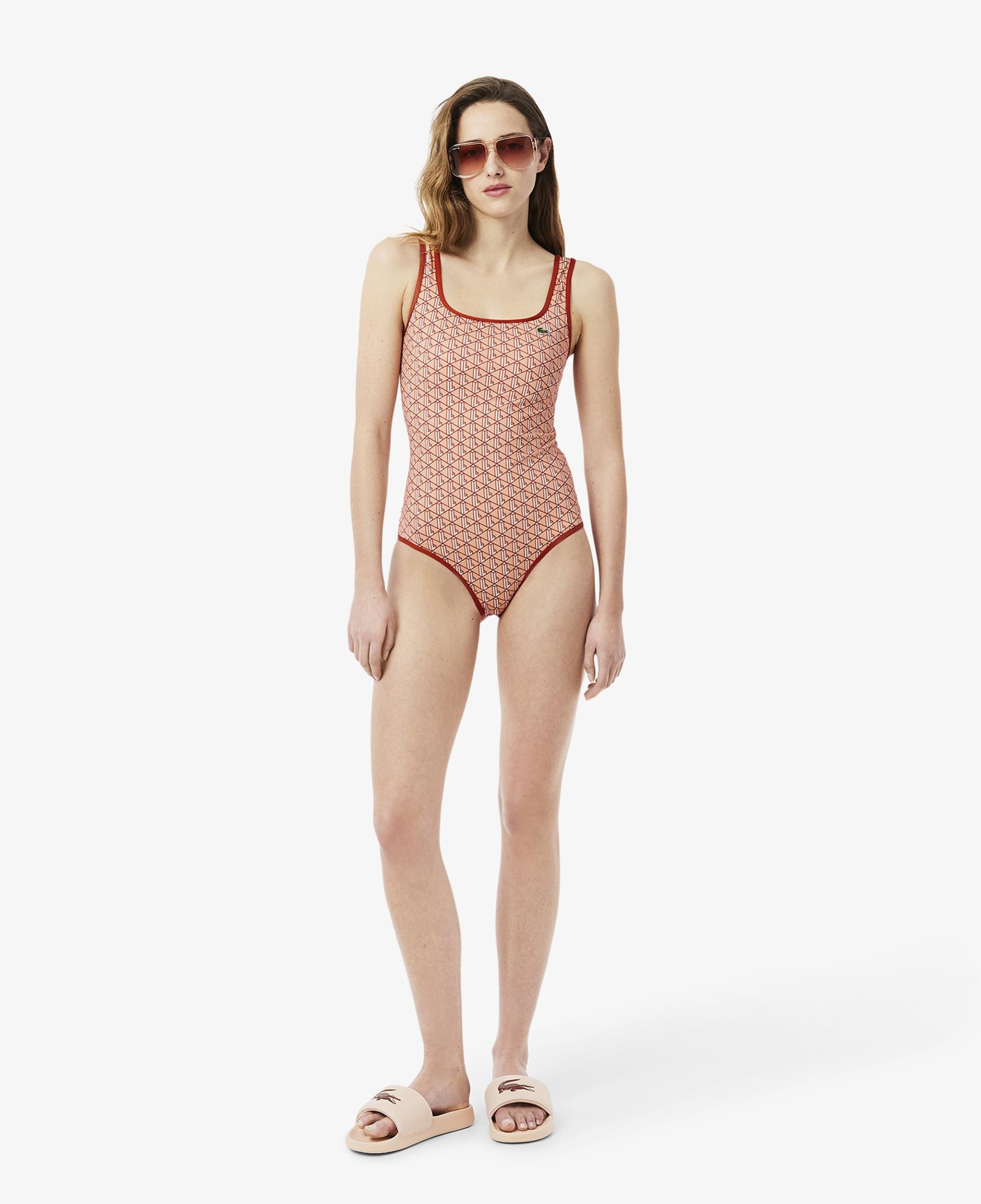 Lacoste Kadın Monogram Kırmızı Mayo