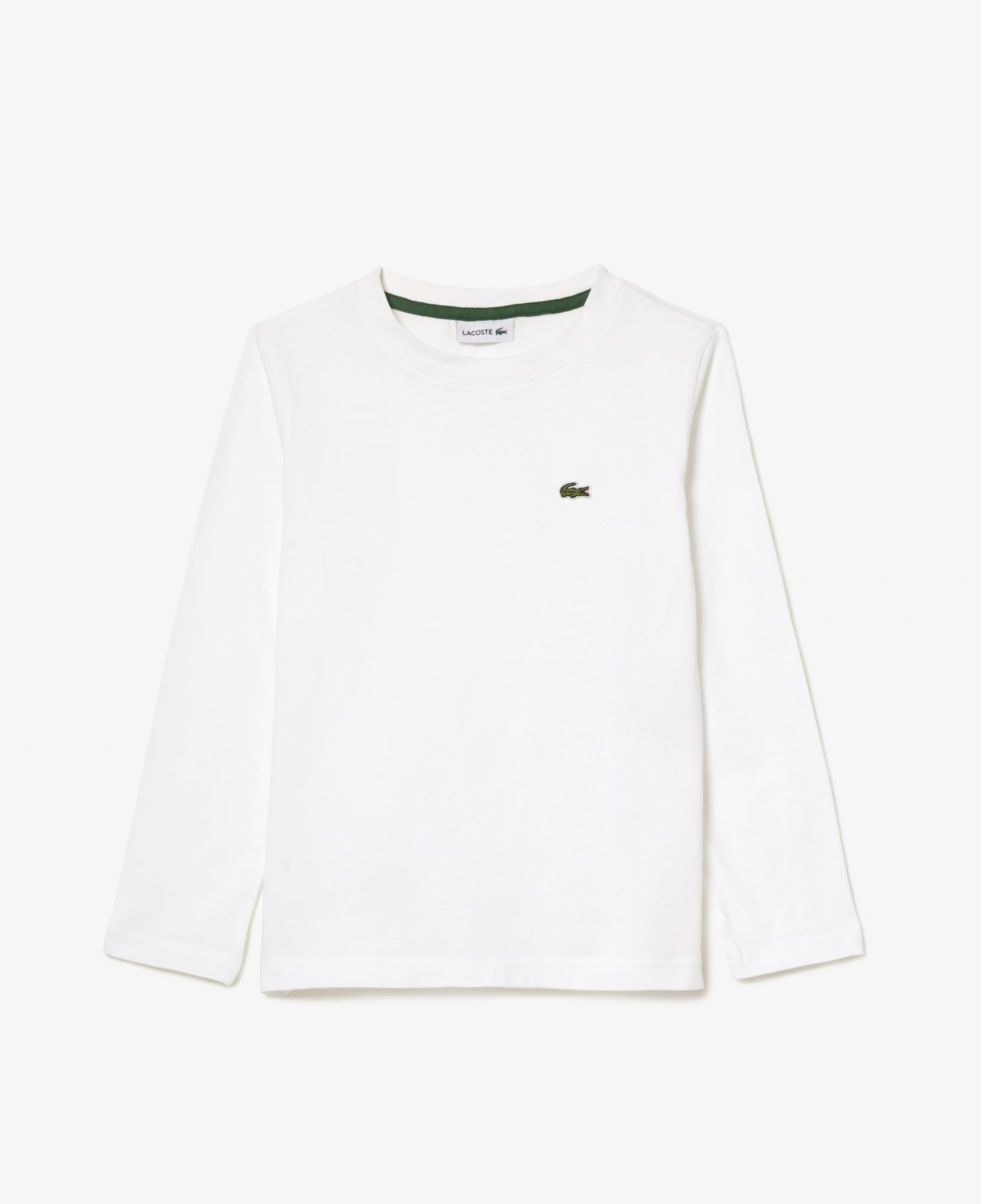Lacoste Çocuk Uzun Kollu Bisiklet Yaka Beyaz T-Shirt