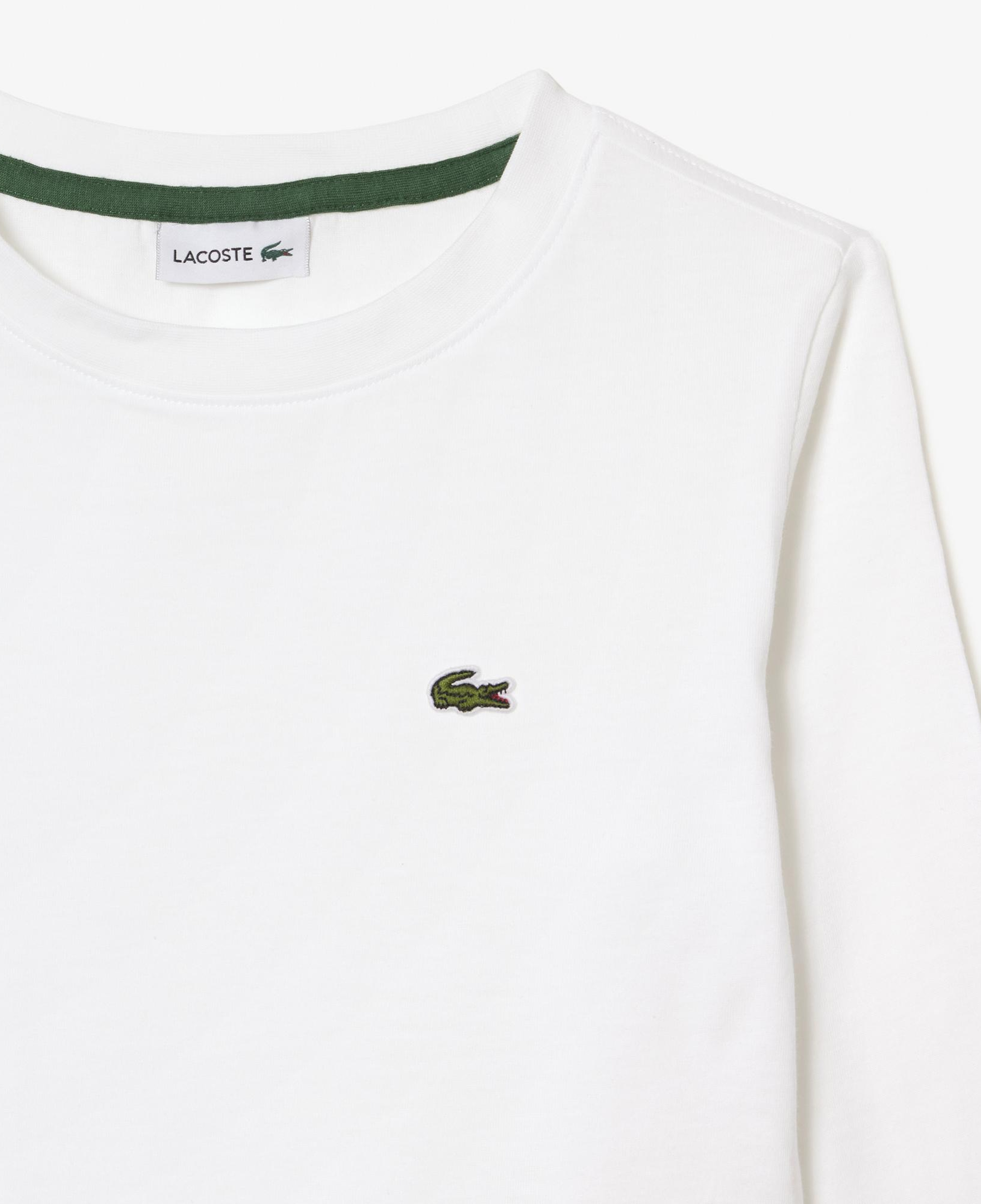 Lacoste Çocuk Uzun Kollu Bisiklet Yaka Beyaz T-Shirt