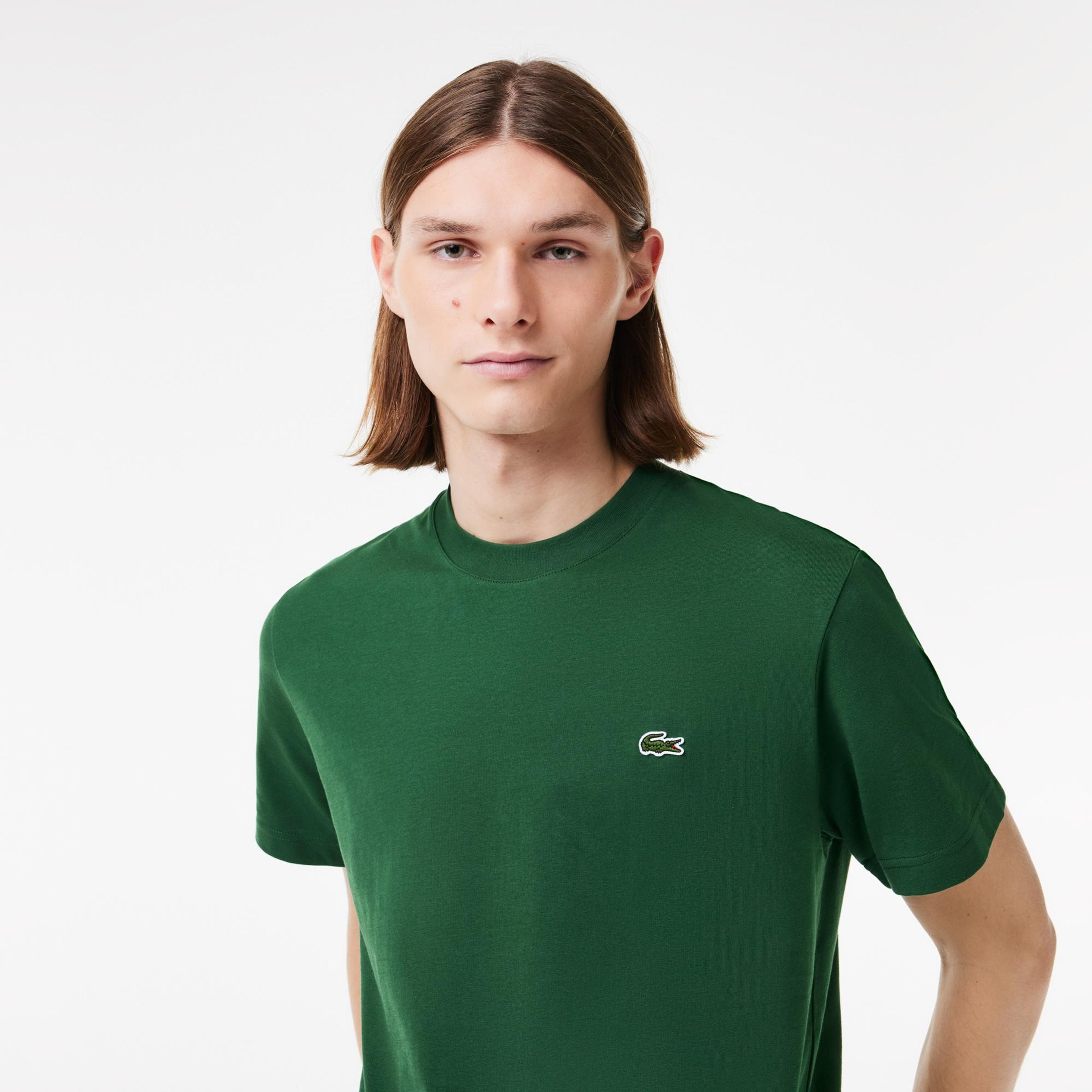 Lacoste Erkek Classic Fit Bisiklet Yaka Koyu Yeşil T-Shirt