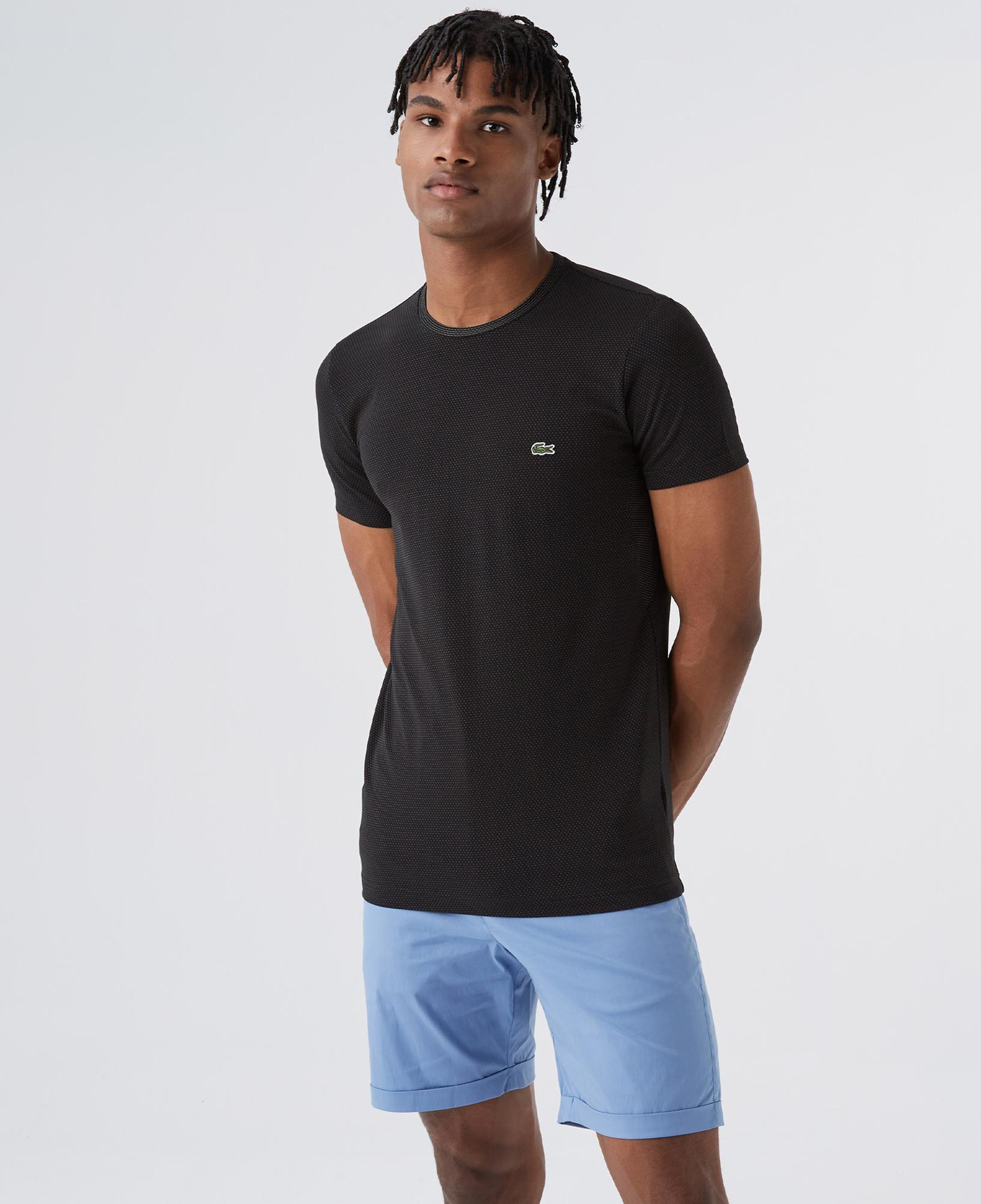 Lacoste Erkek Slim Fit Bisiklet Yaka Siyah T-Shirt
