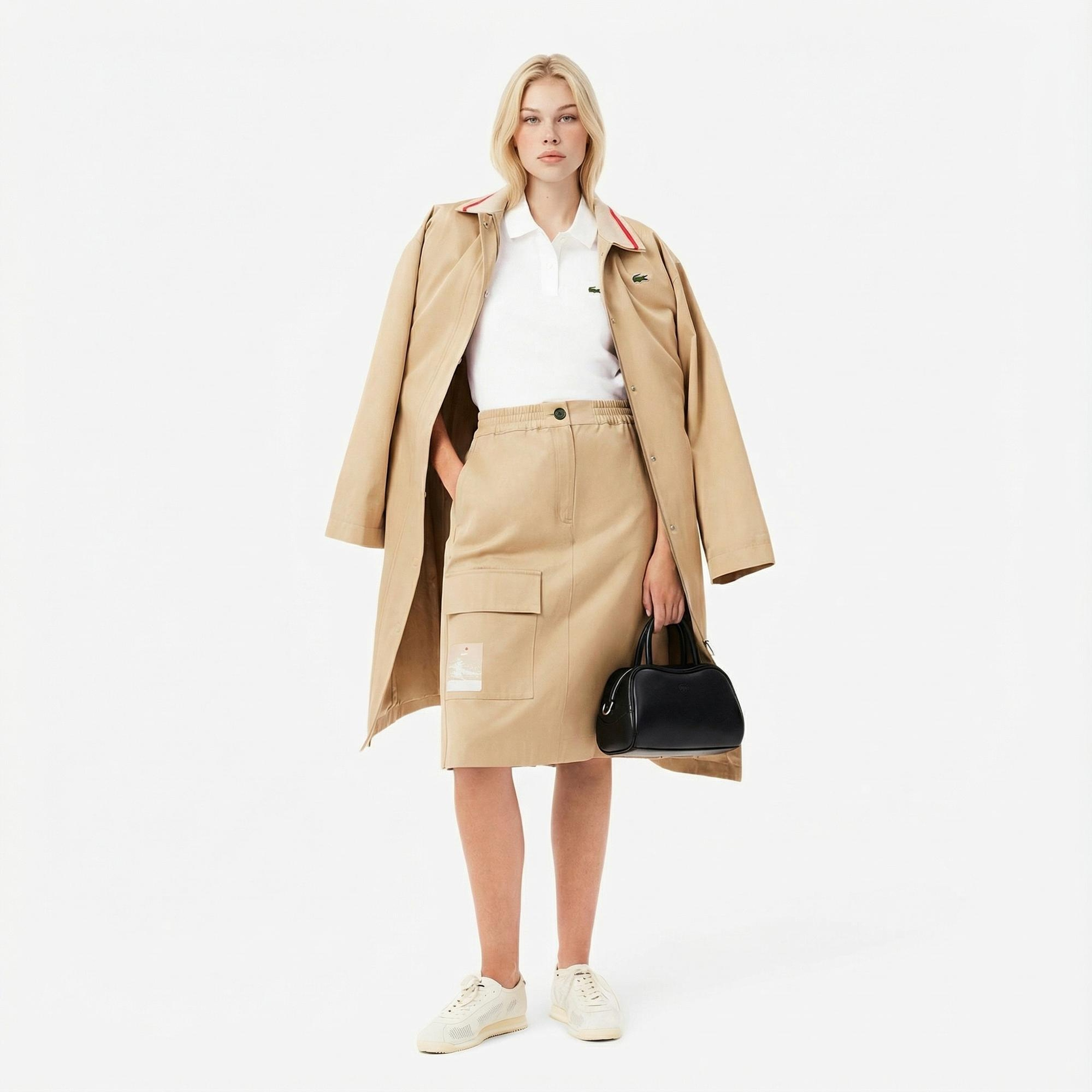 Lacoste Kadın Regular Fit Beyaz Polo