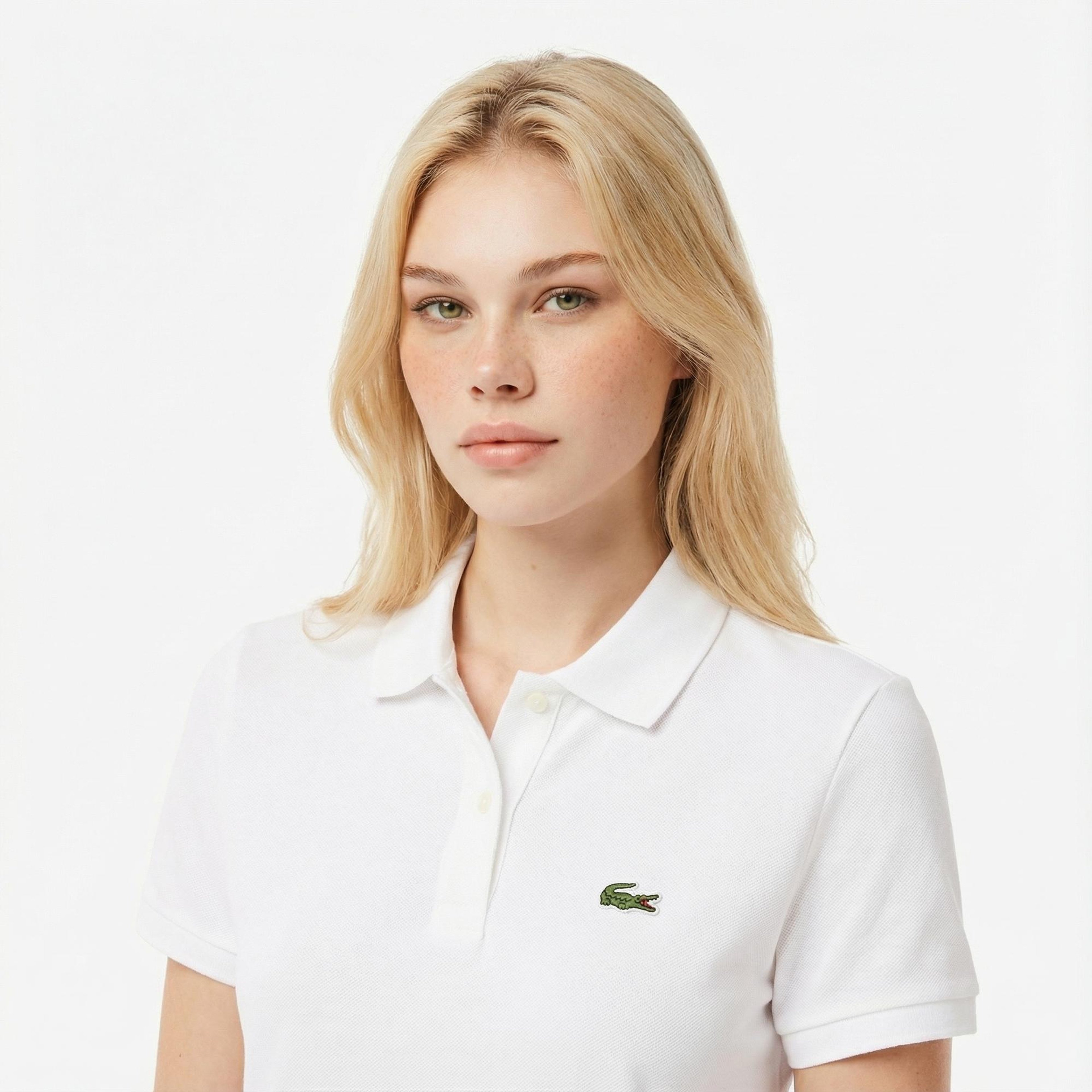 Lacoste Kadın Regular Fit Beyaz Polo