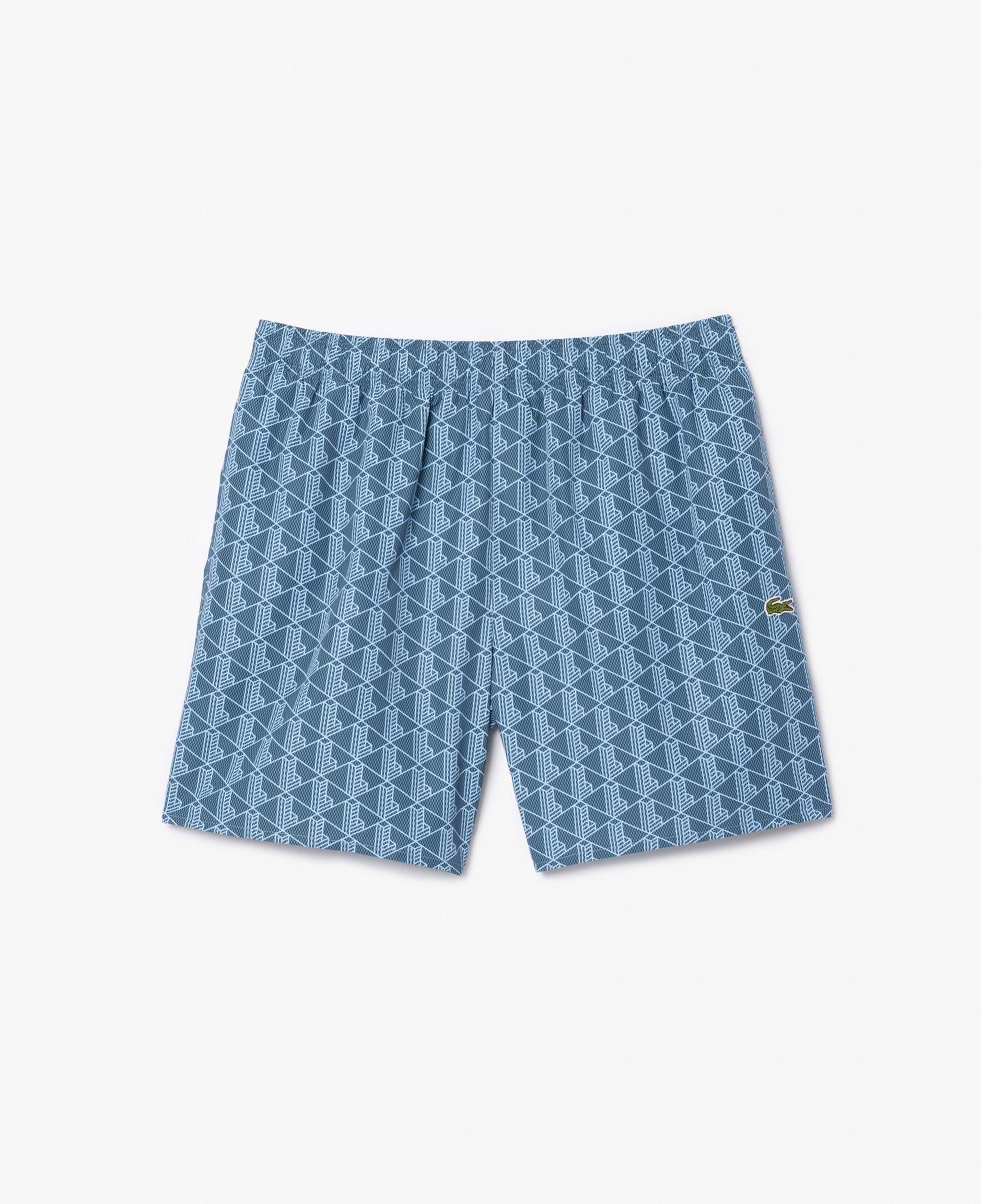 Lacoste Erkek Monogram Mavi Deniz Şortu