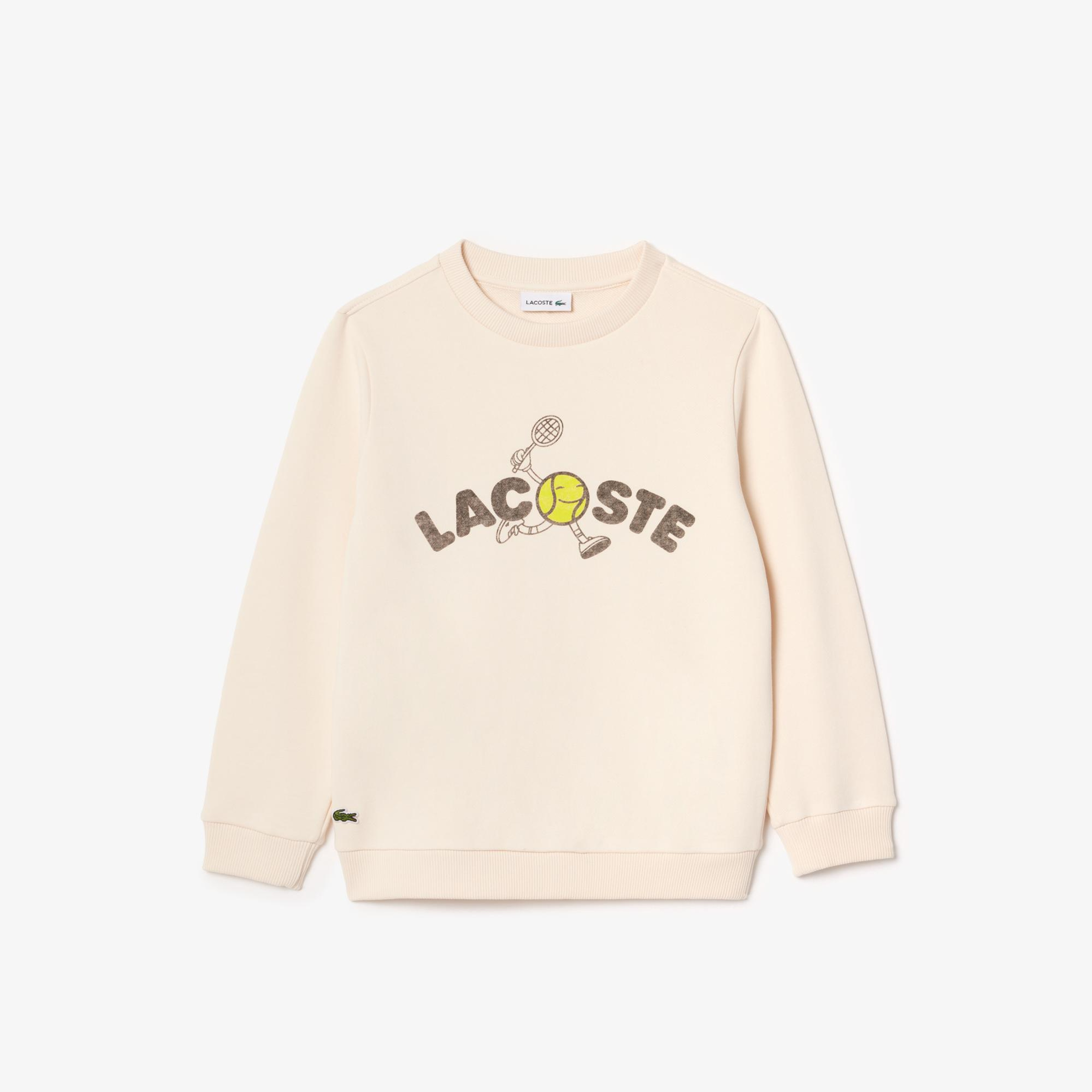 Lacoste Çocuk Baskılı Bej Sweatshirt