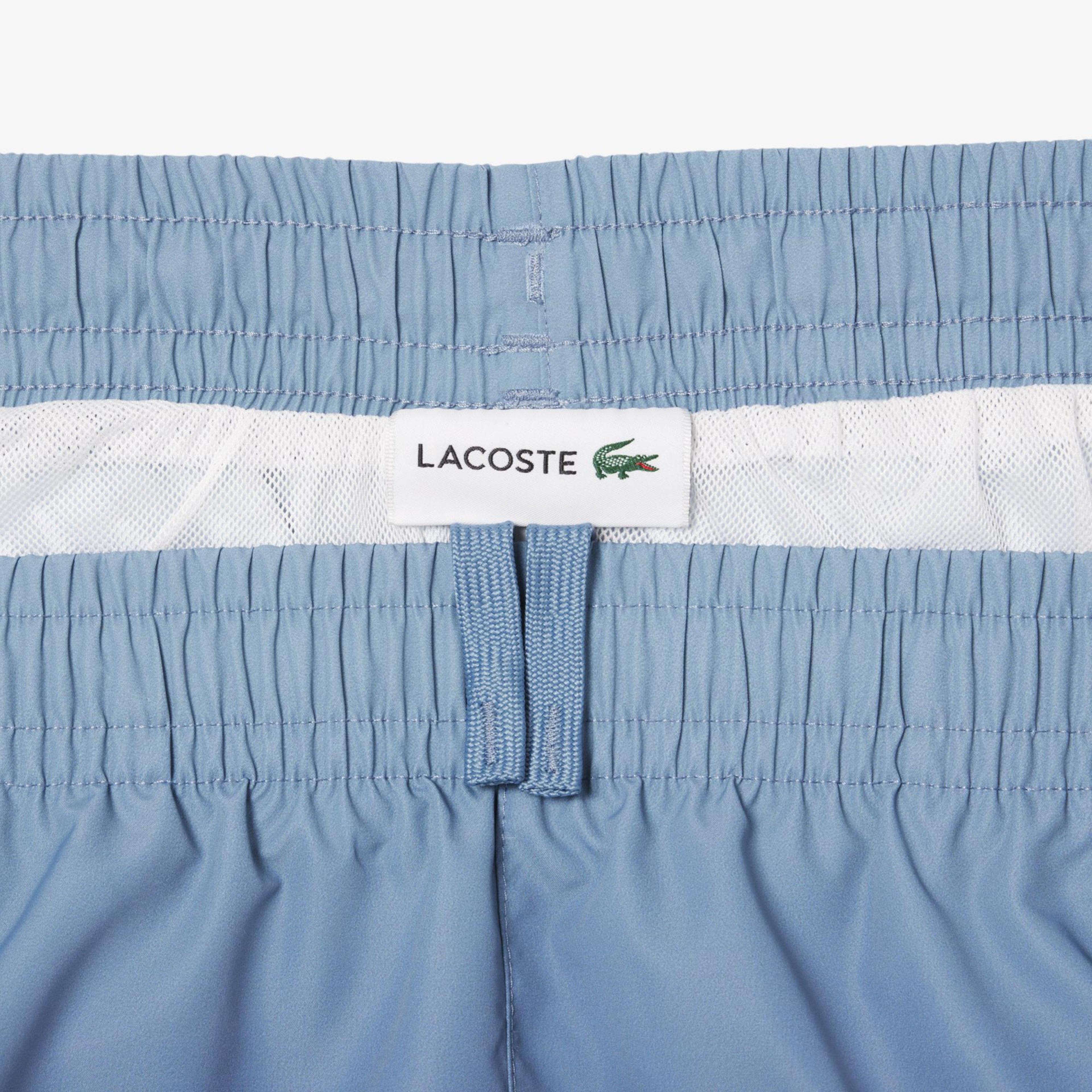 Lacoste Erkek Renk Bloklu Mavi Deniz Şortu