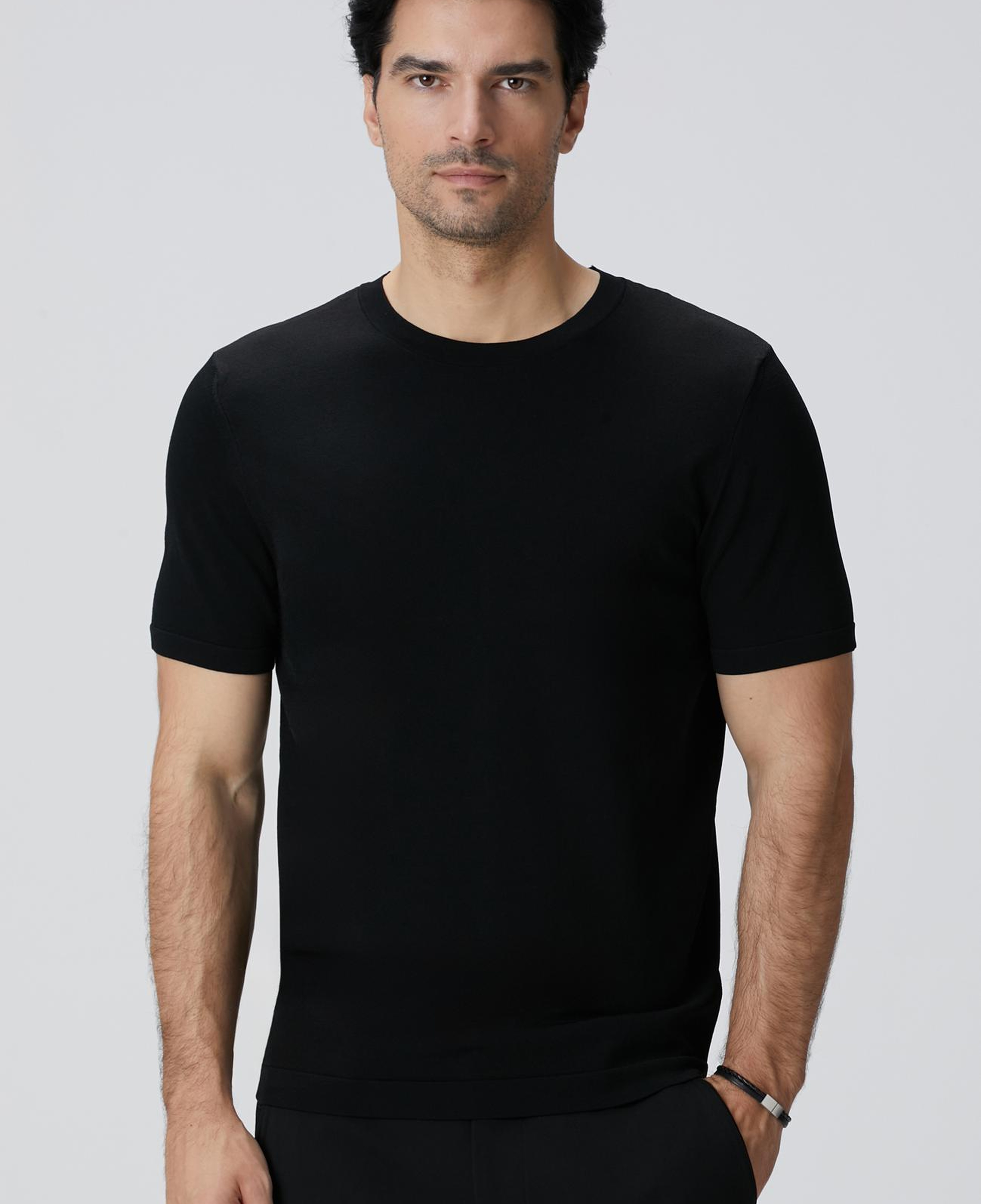 Network Erkek Siyah Triko Kazak