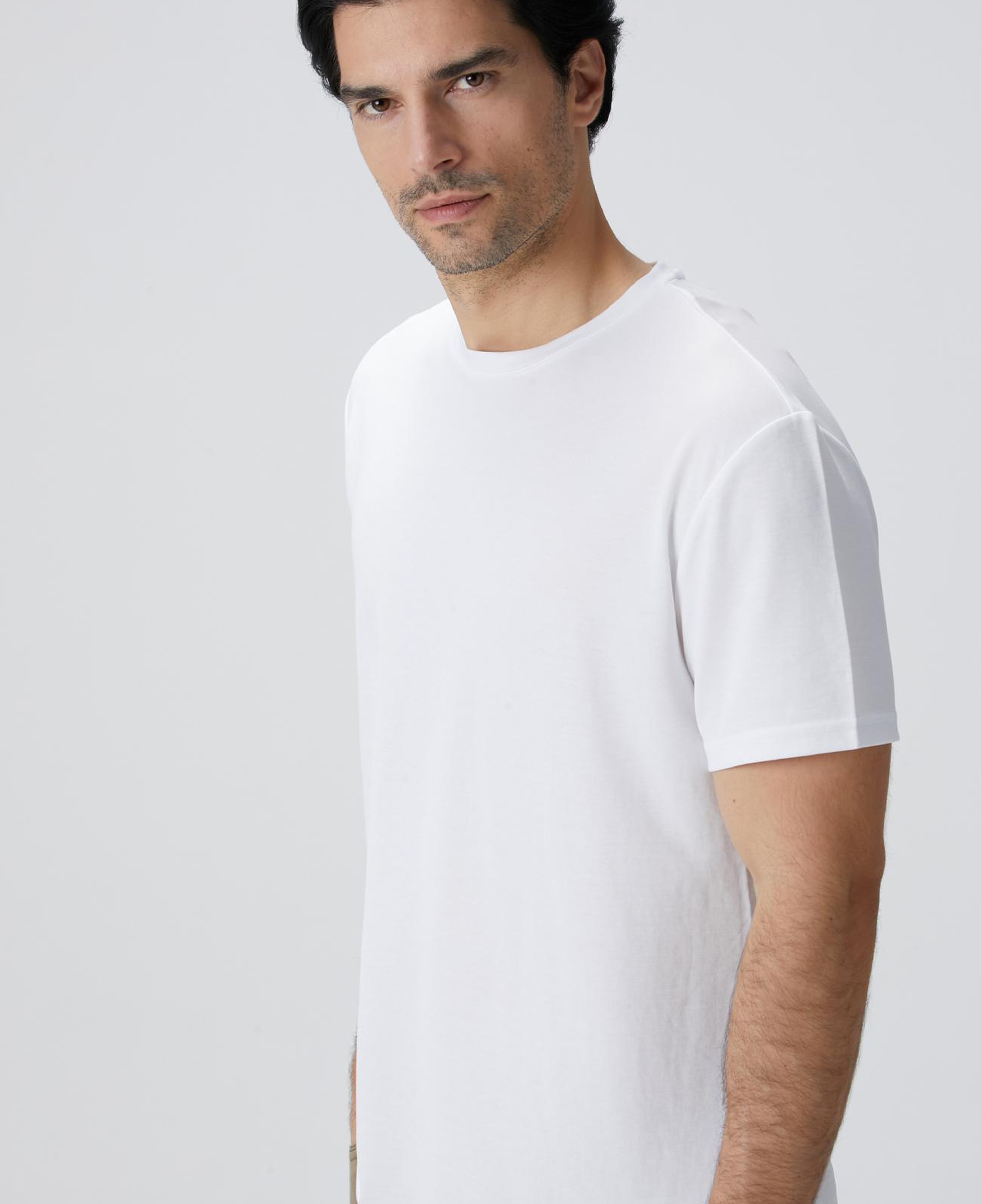 Network Erkek Beyaz Basic T-shirt