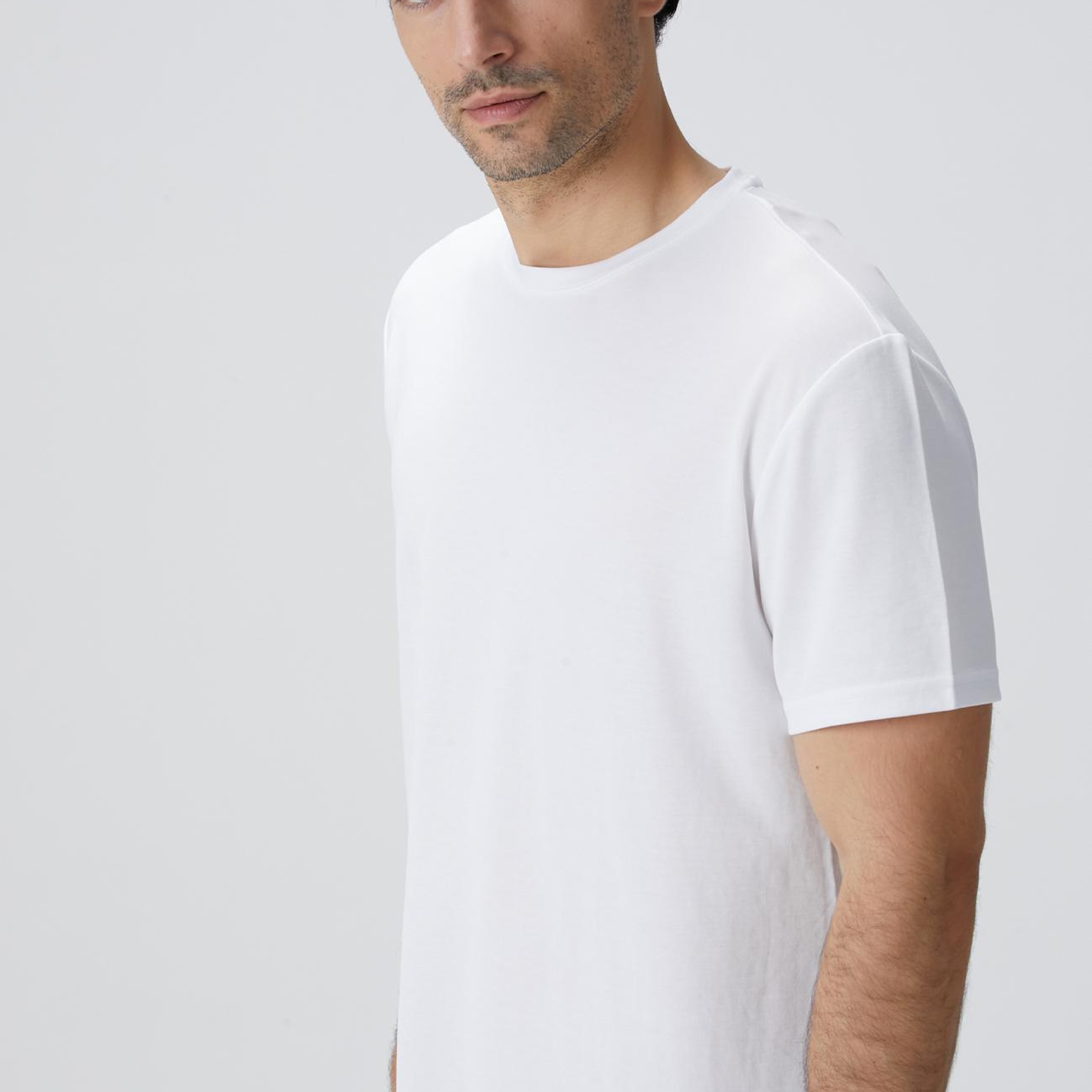 Network Erkek Beyaz Basic T-shirt