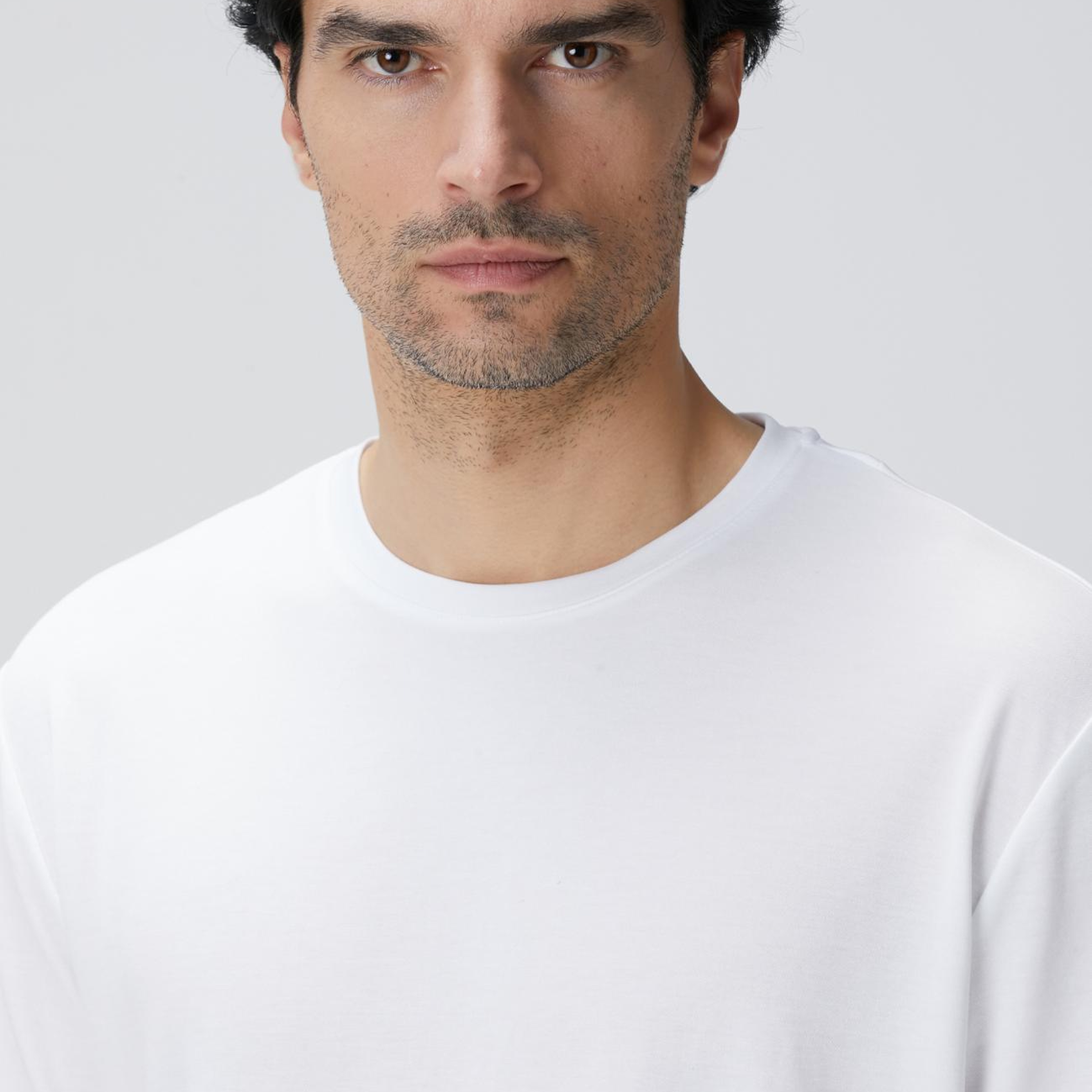 Network Erkek Beyaz Basic T-shirt