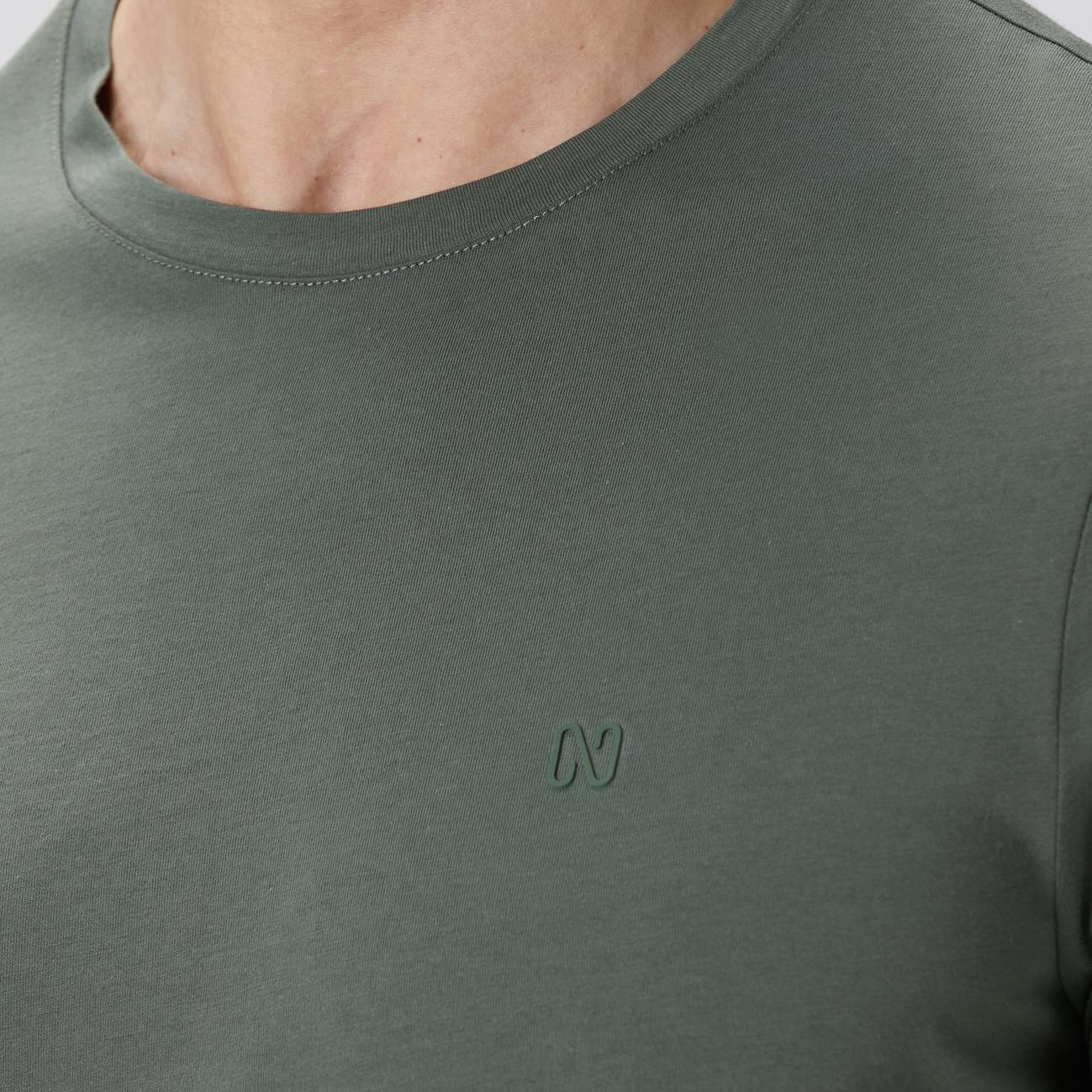 Network Erkek Haki Basic T-shirt