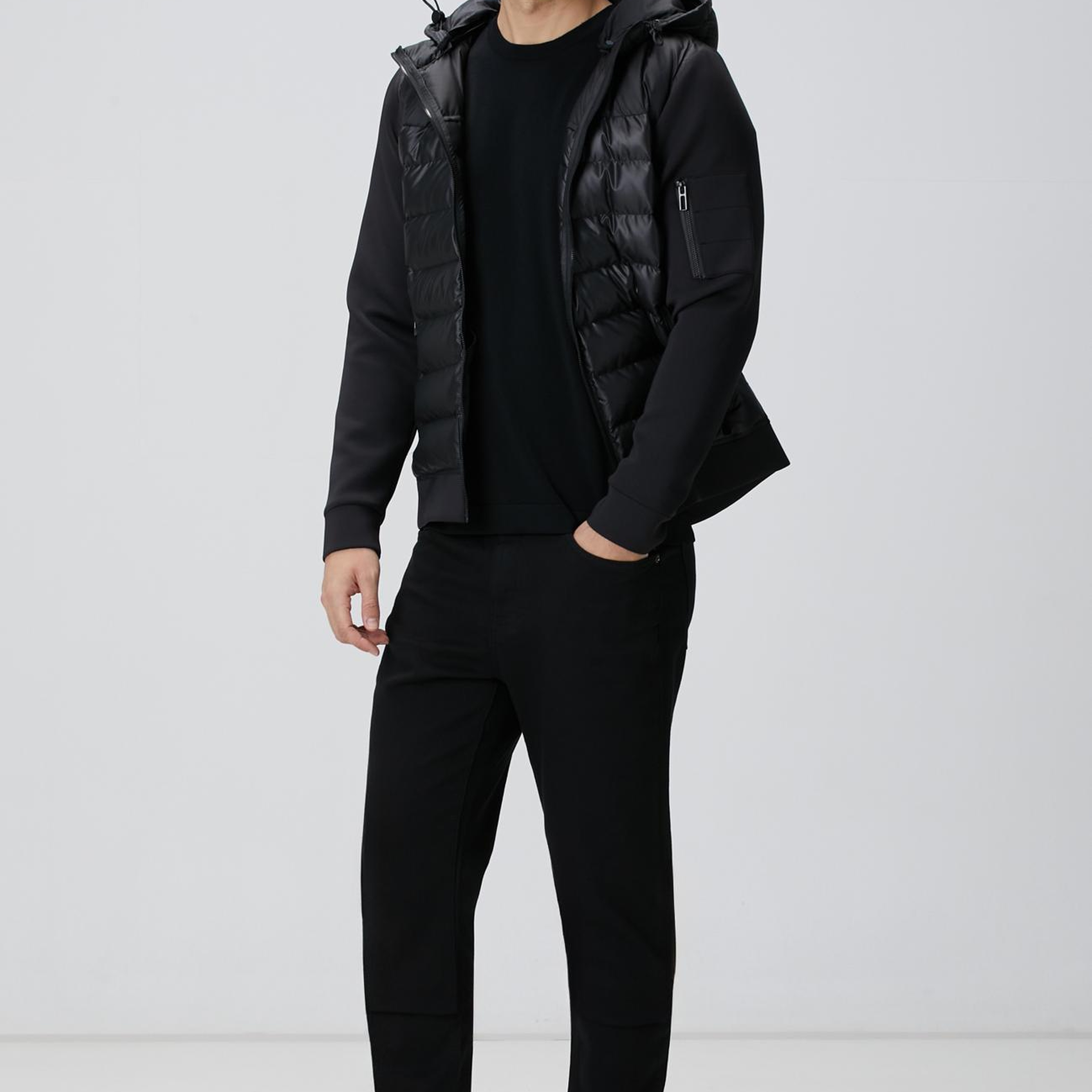 Network Erkek N-Tech Siyah Basic Triko Kazak