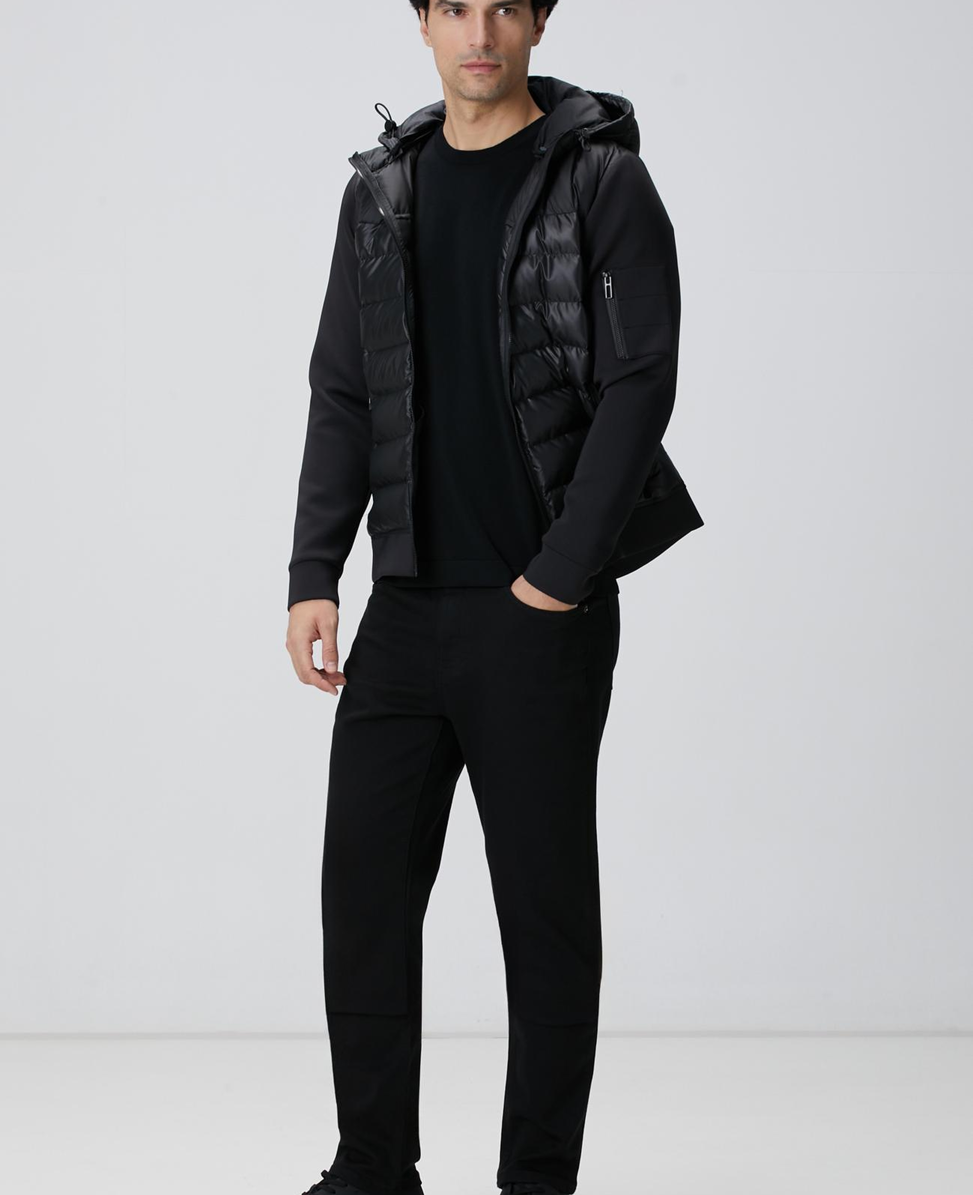 Network Erkek N-Tech Siyah Basic Triko Kazak