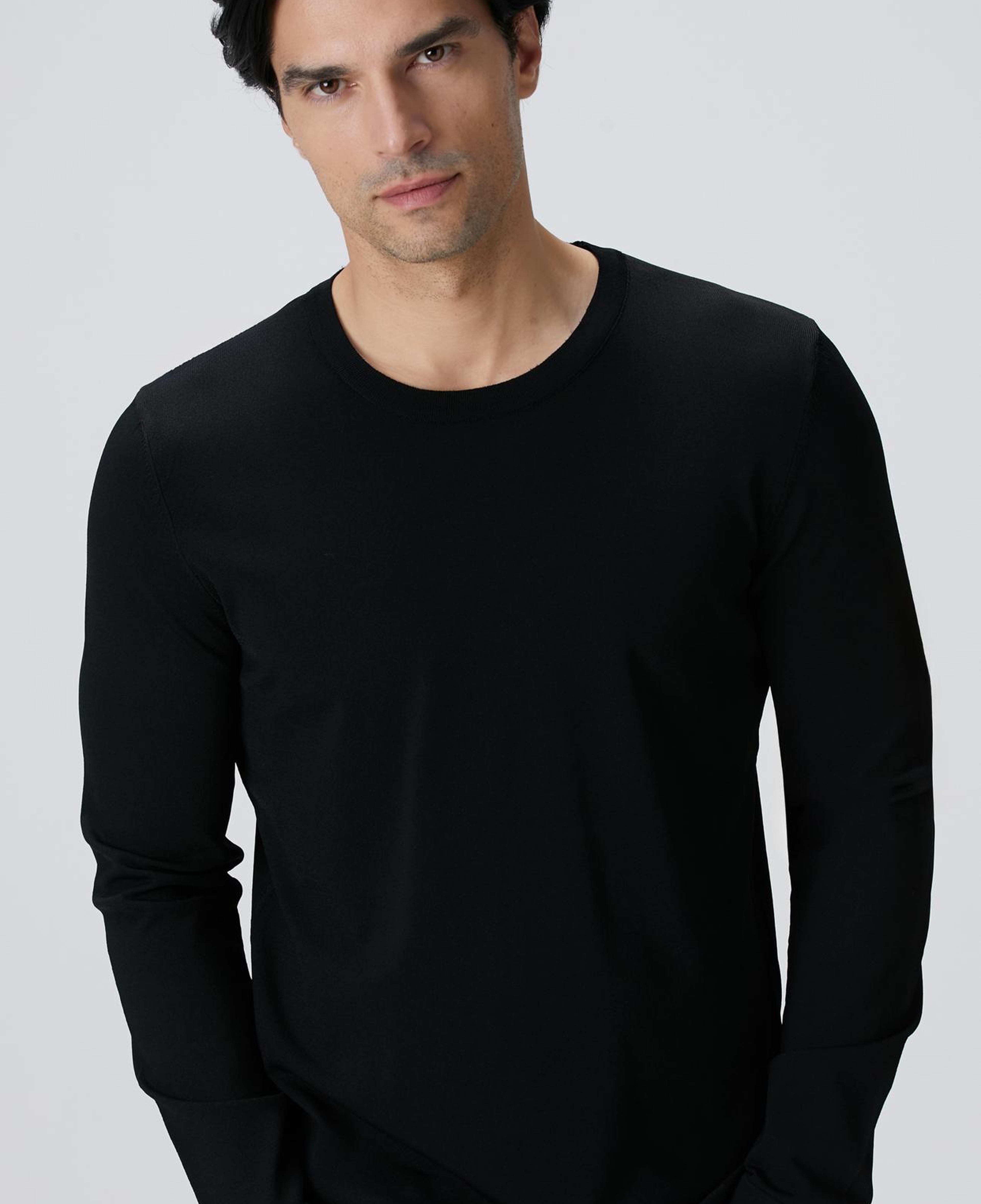 Network Erkek N-Tech Siyah Basic Triko Kazak