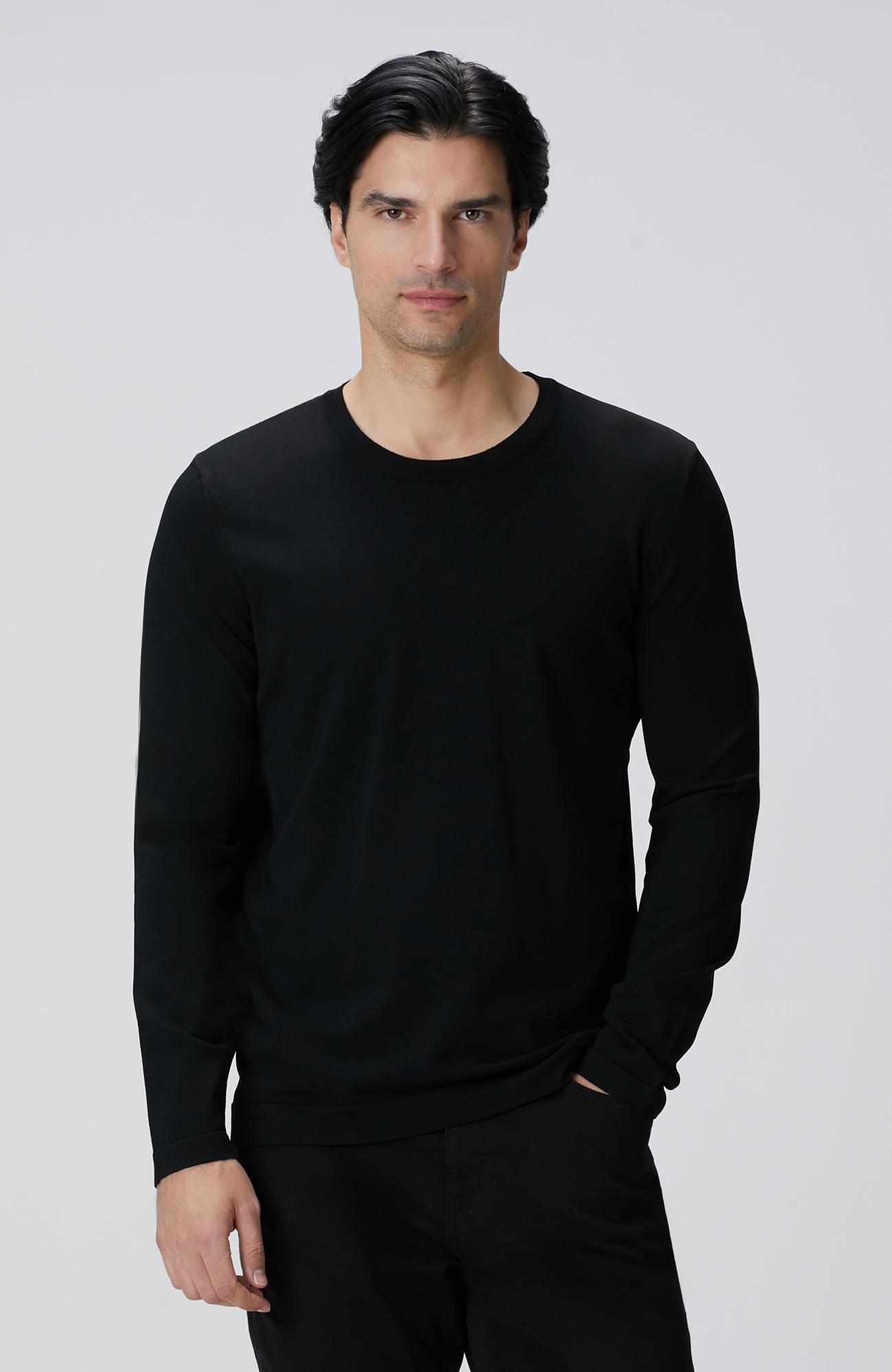 Network Erkek N-Tech Siyah Basic Triko Kazak