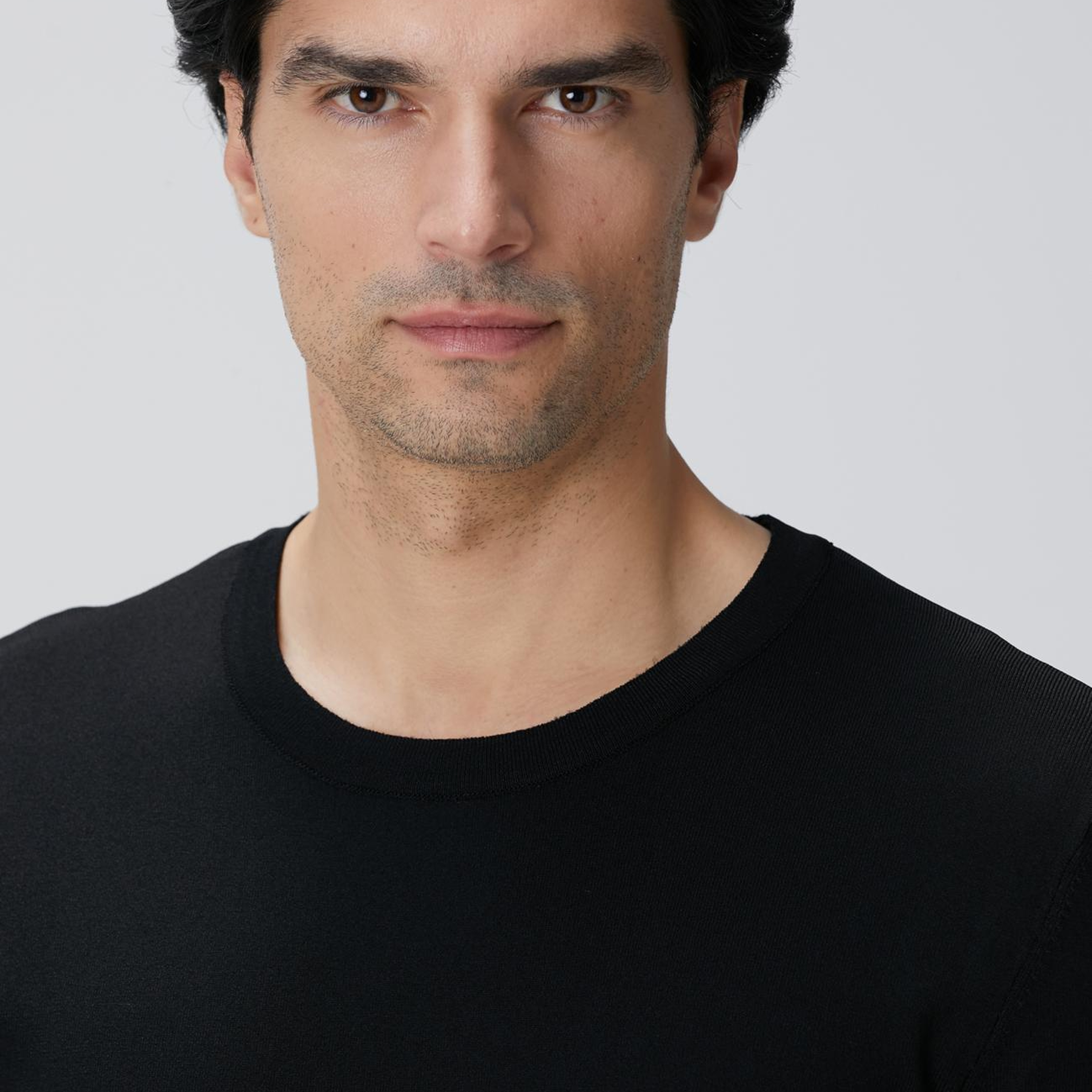 Network Erkek N-Tech Siyah Basic Triko Kazak