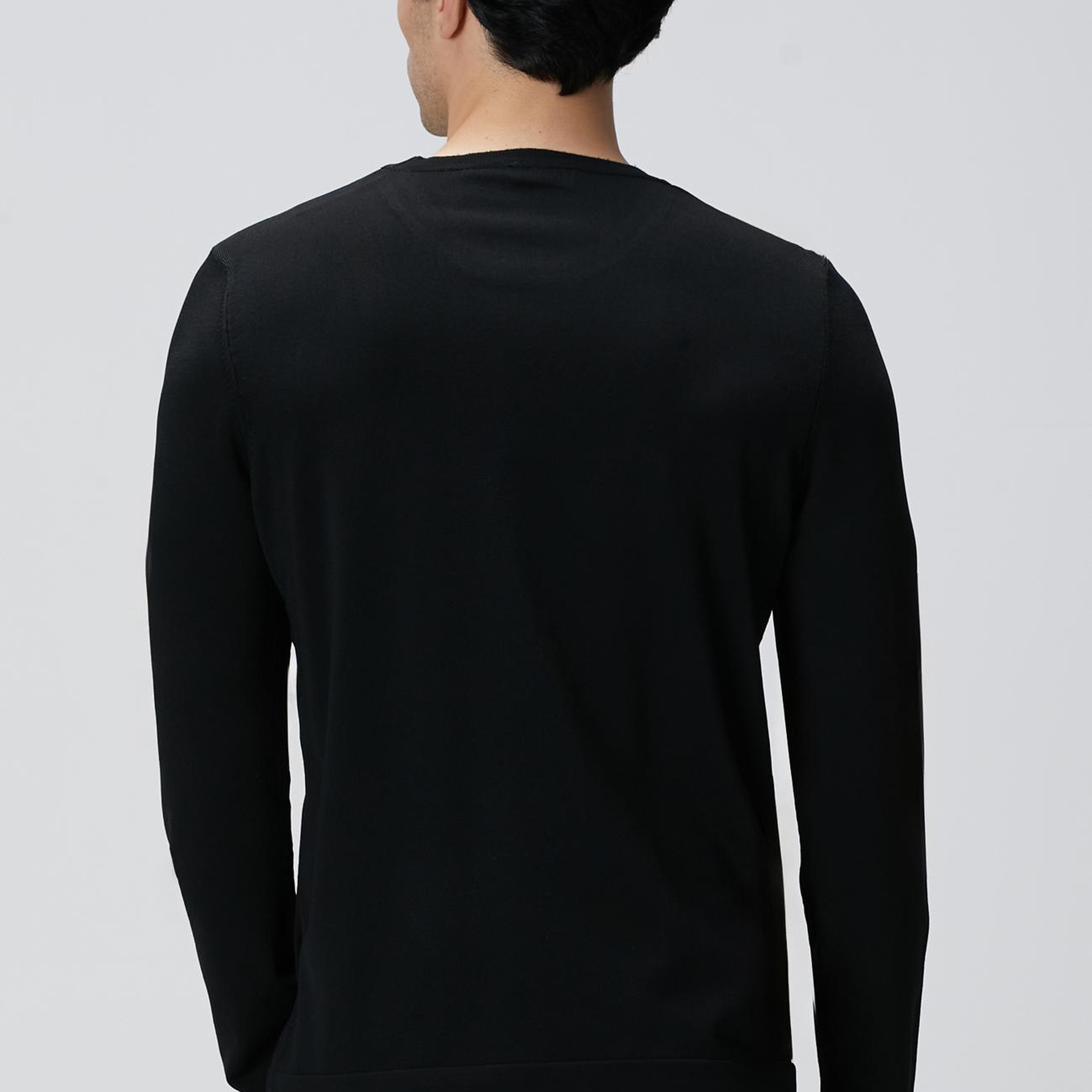 Network Erkek N-Tech Siyah Basic Triko Kazak