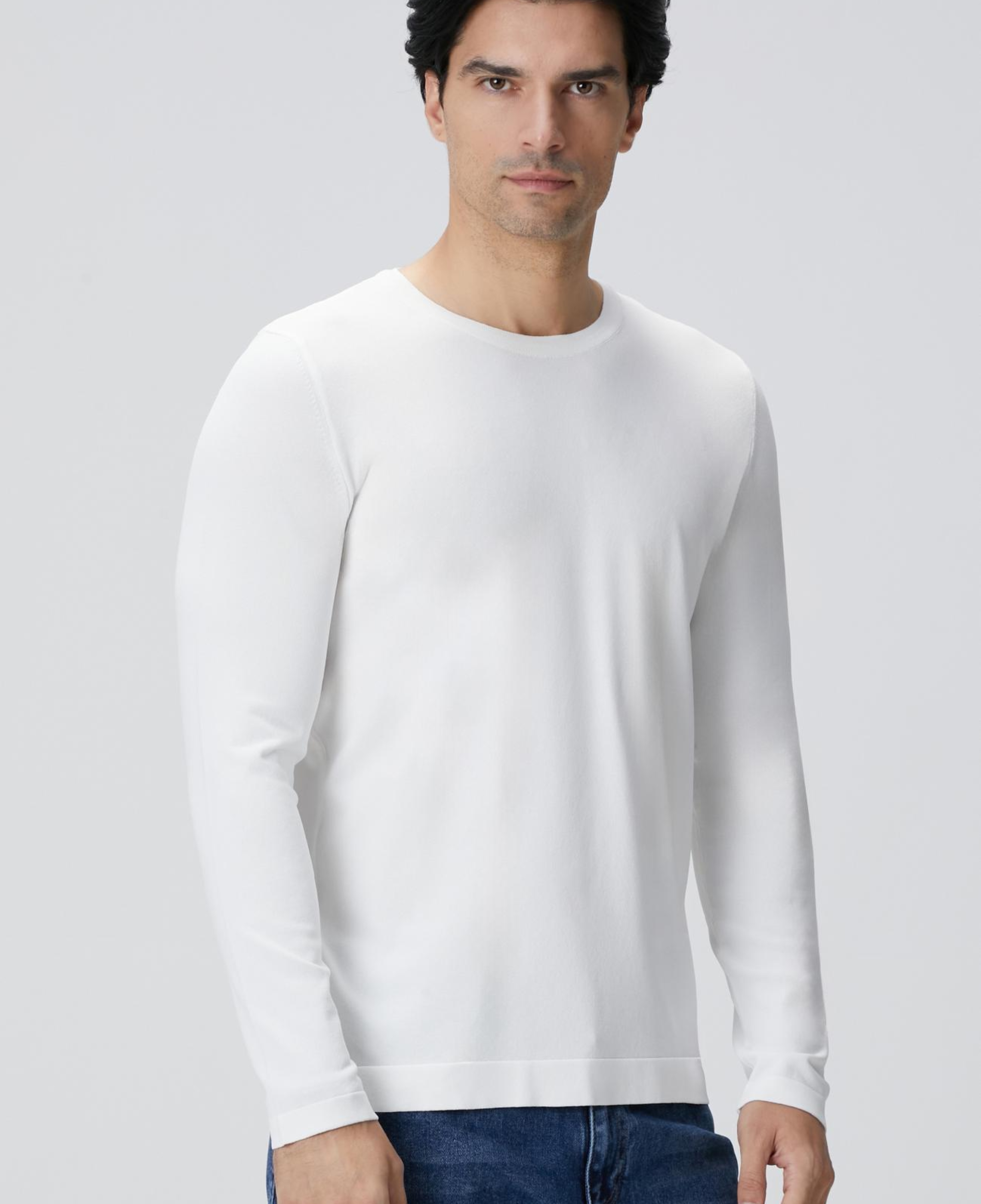 Network Erkek N-Tech Kırık Beyaz Basic Kazak