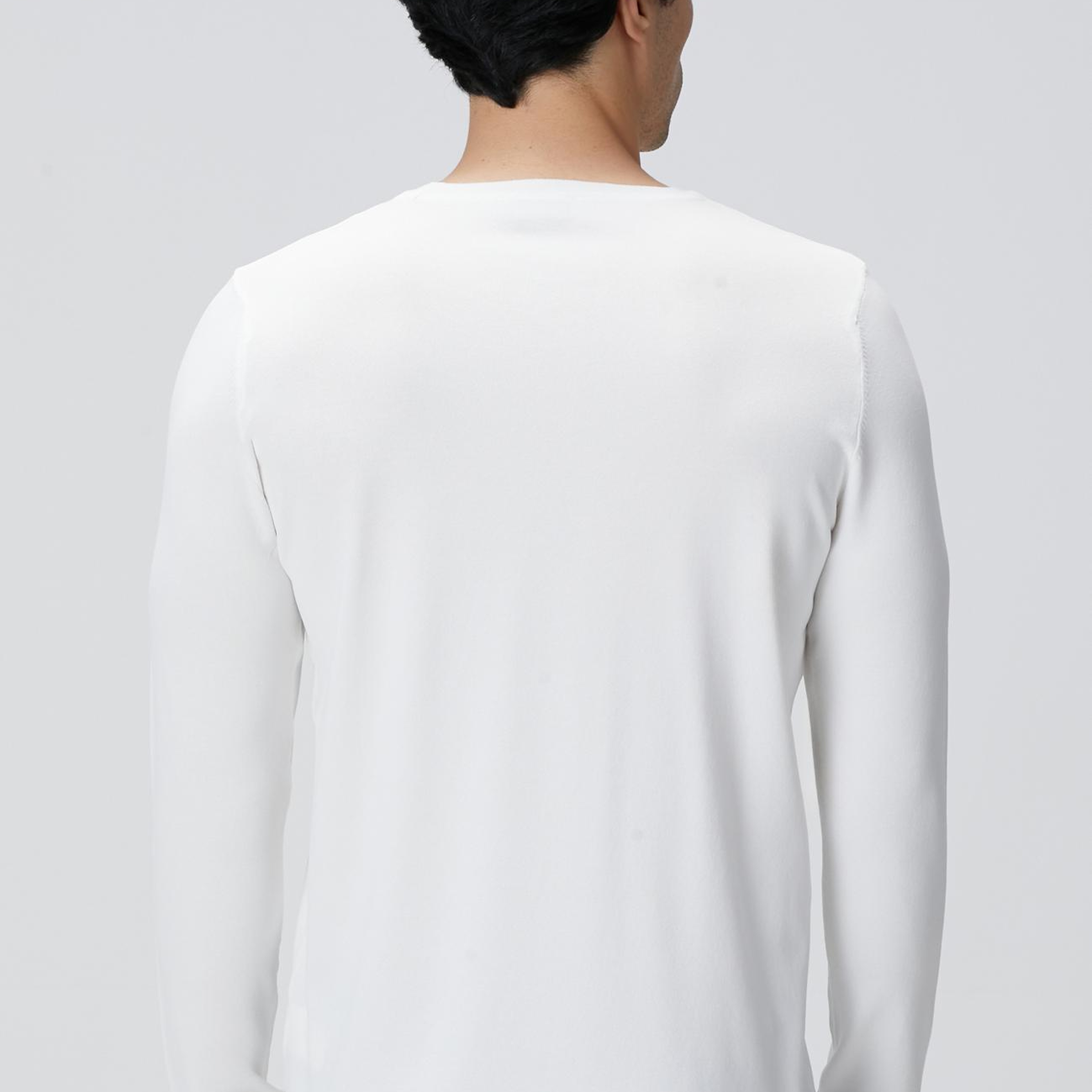 Network Erkek N-Tech Kırık Beyaz Basic Kazak