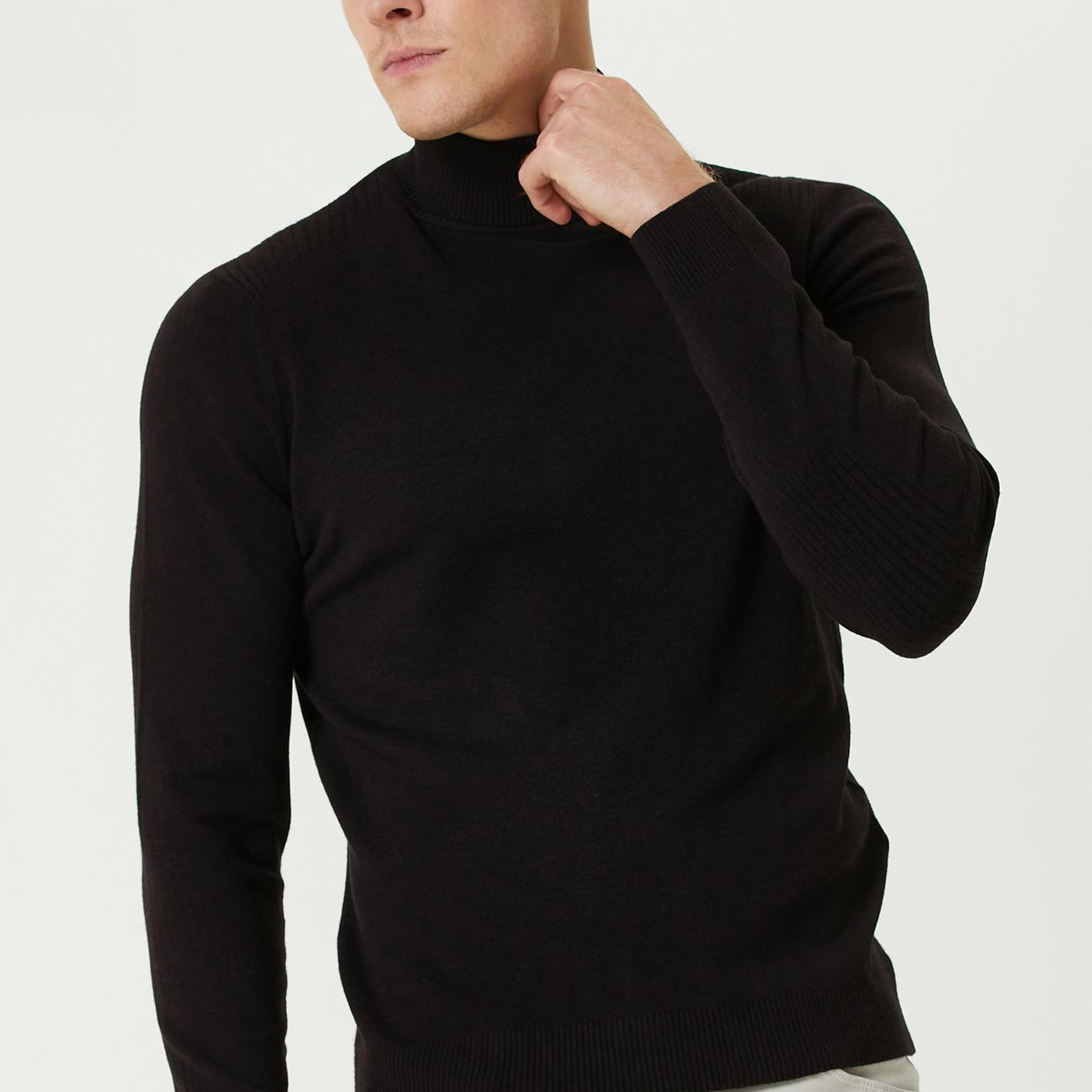 Network Erkek Bordo Balıkçı Yaka Triko Kazak