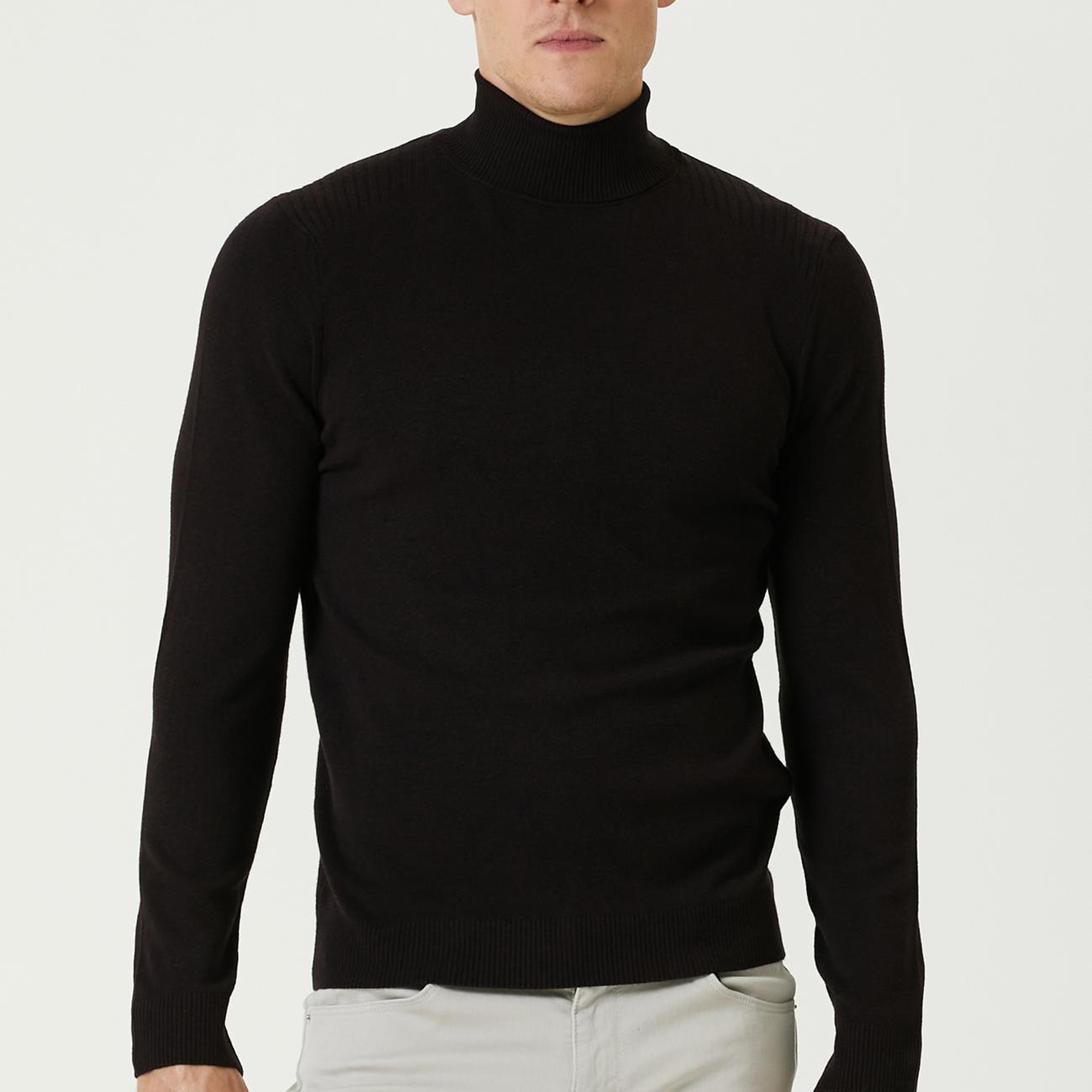 Network Erkek Bordo Balıkçı Yaka Triko Kazak